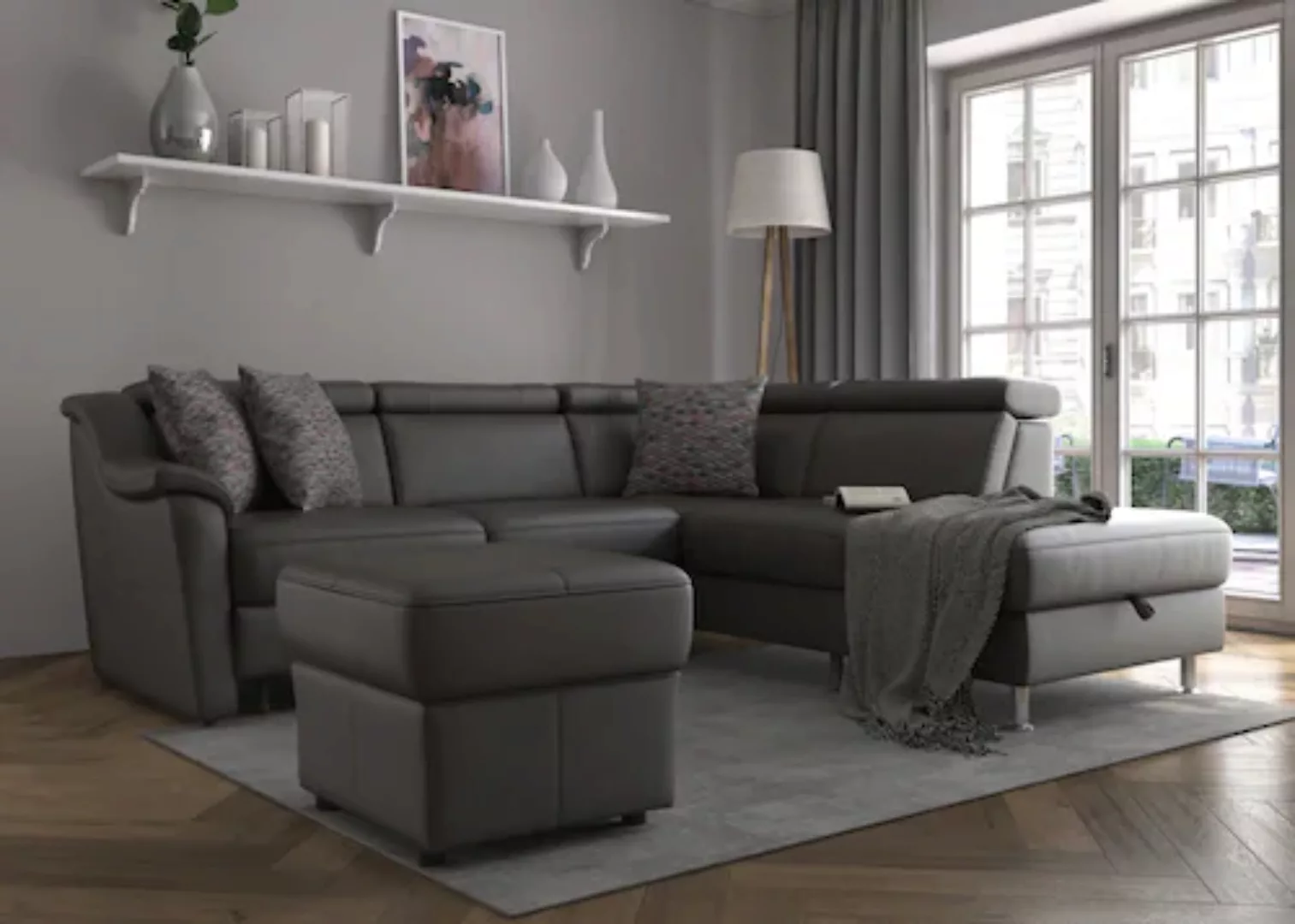 sit&more Ecksofa "Freetown L-Form", inklusive Kopfteilverstellung und komfo günstig online kaufen