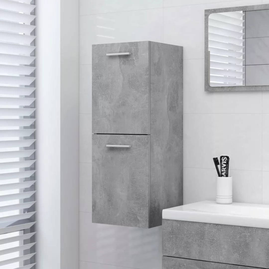 Badezimmerschrank Betongrau 30x30x80 Cm Spanplatte günstig online kaufen