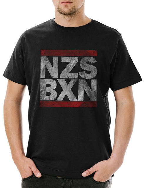 Urban Backwoods Print-Shirt NZS BXN Herren T-Shirt GEGEN Rechts Against Naz günstig online kaufen