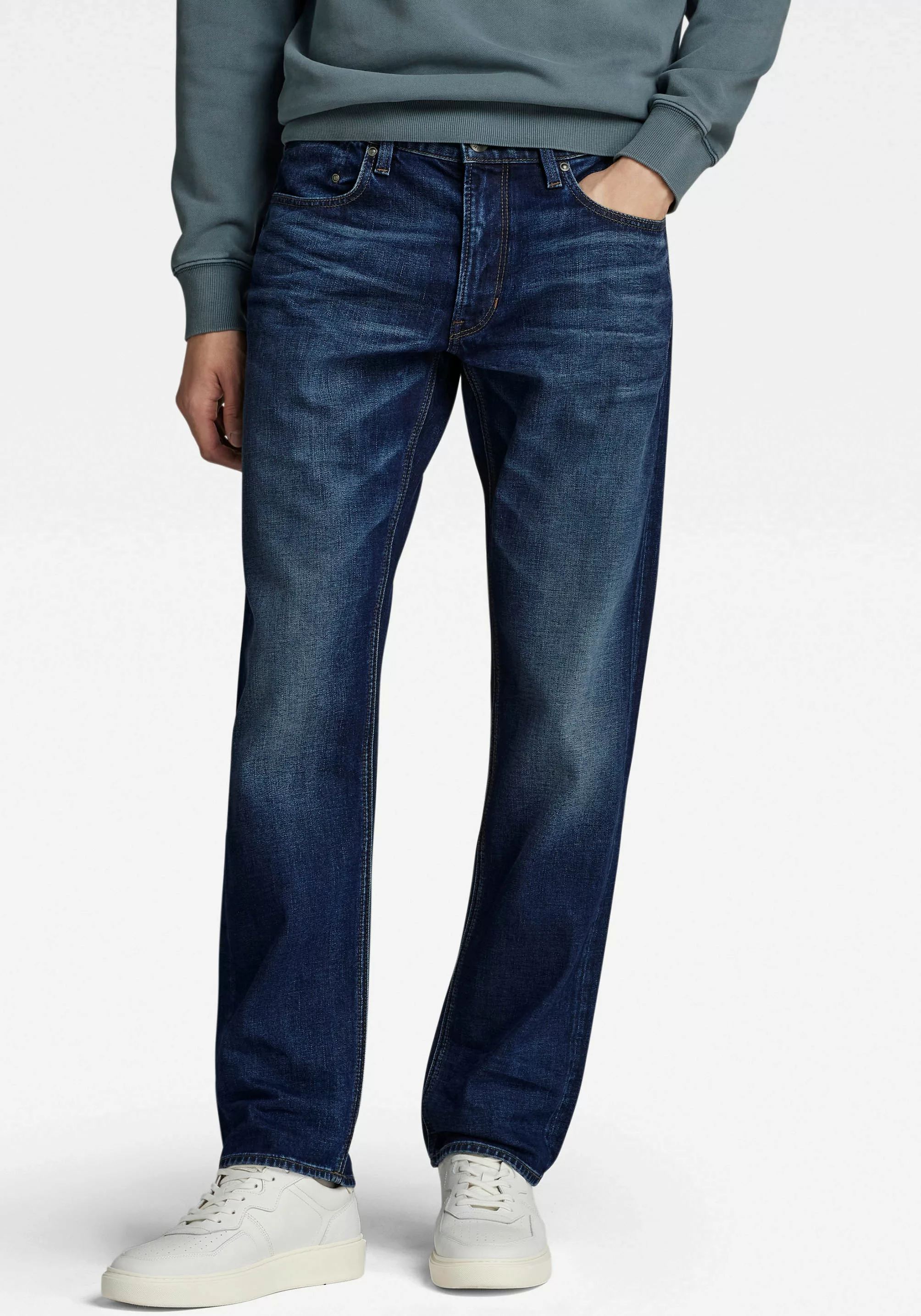 G-STAR Straight-Jeans Mosa Straight mit hellen Nähten günstig online kaufen