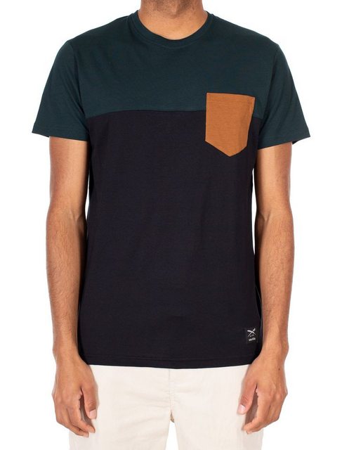 iriedaily T-Shirt - Shirt - Kurzarmshirt - Block Pocket Tee [green black] günstig online kaufen