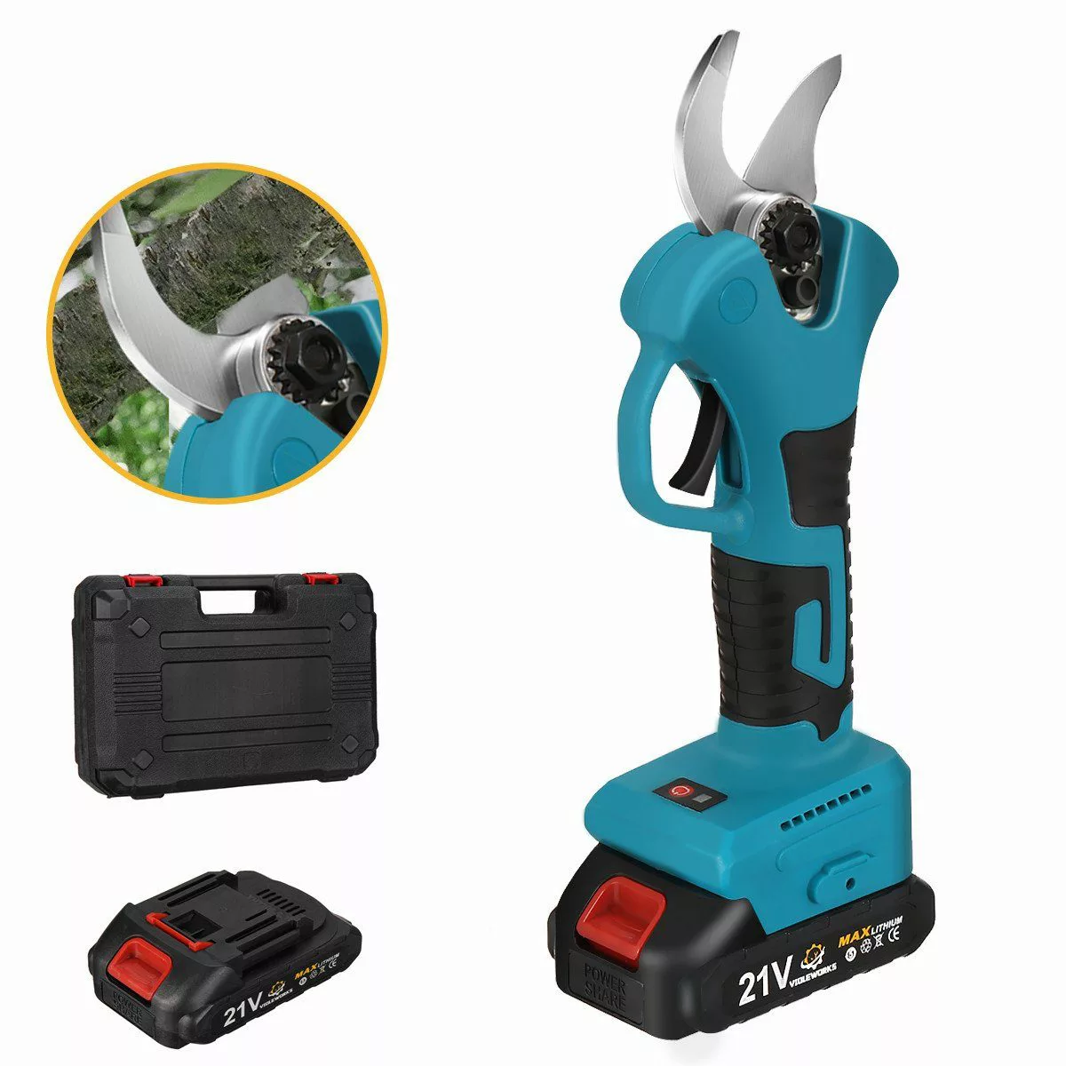 Insma Akku-Astschere, 1300W Elektrisch Gartenschere Rebschere günstig online kaufen