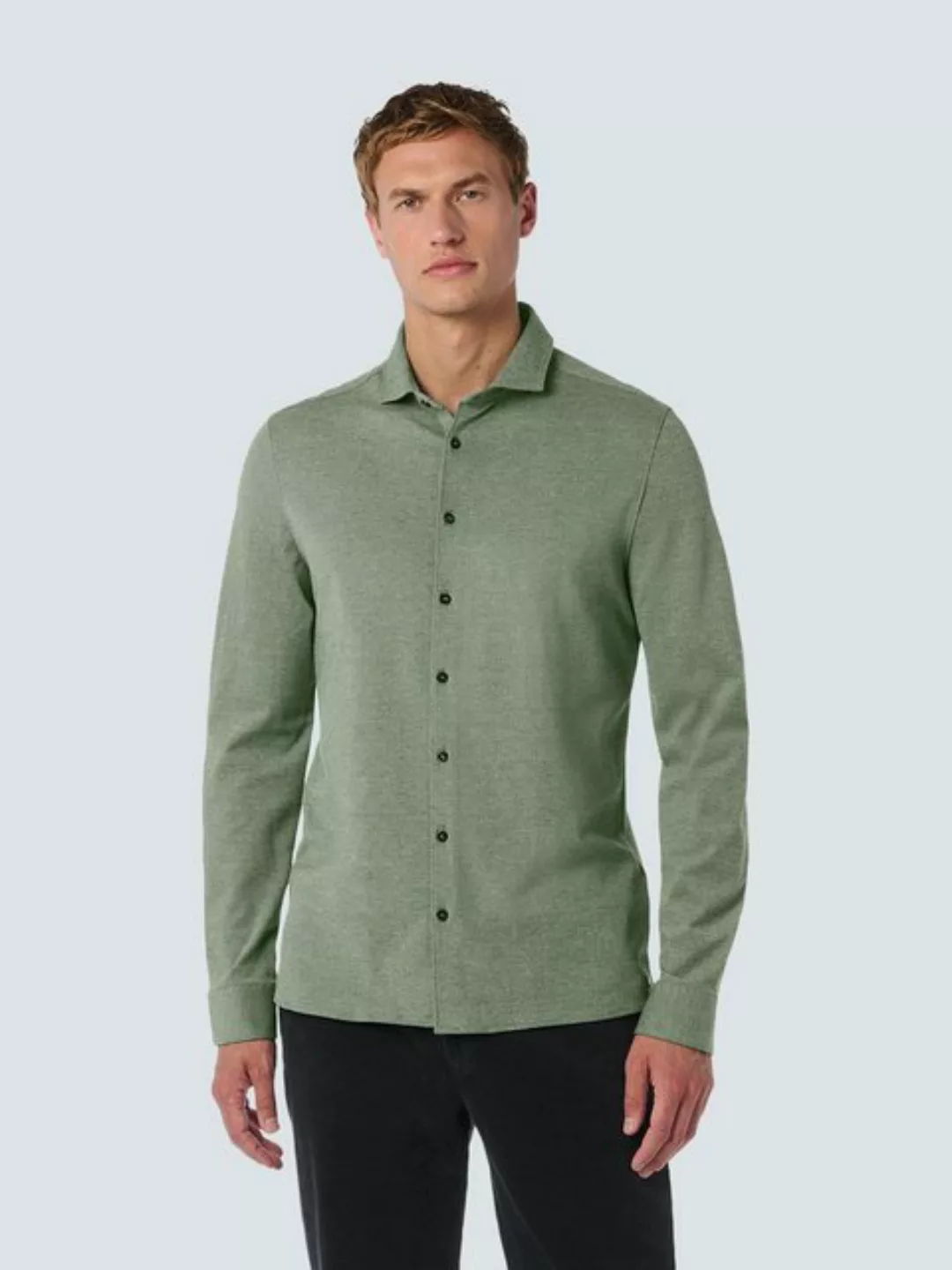 NO EXCESS Langarmshirt Shirt Jersey Melange Stretch günstig online kaufen