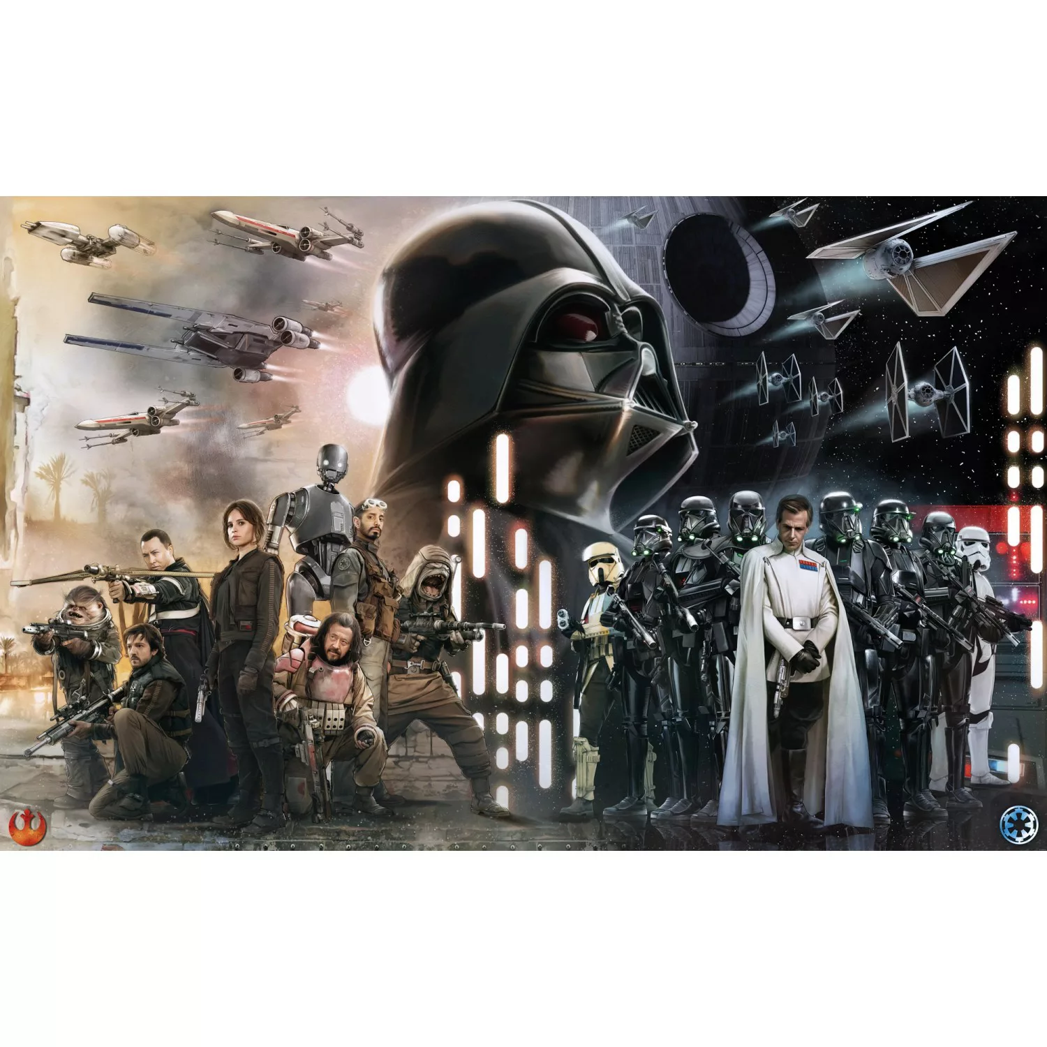 KOMAR Vlies Fototapete - Star Wars Collage - Größe 400 x 250 cm mehrfarbig günstig online kaufen