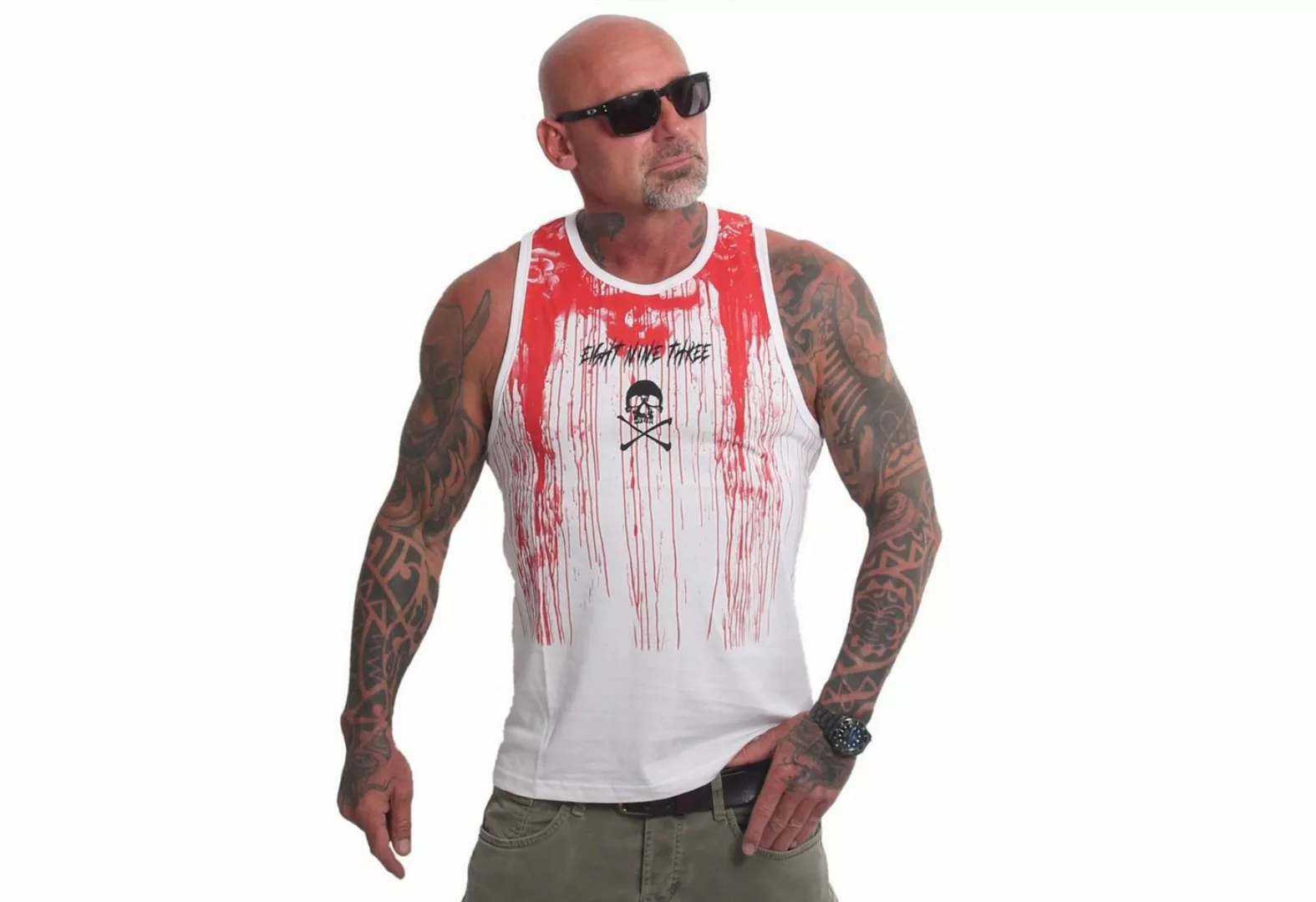 YAKUZA Muskelshirt Blood mit Ringerrücken günstig online kaufen