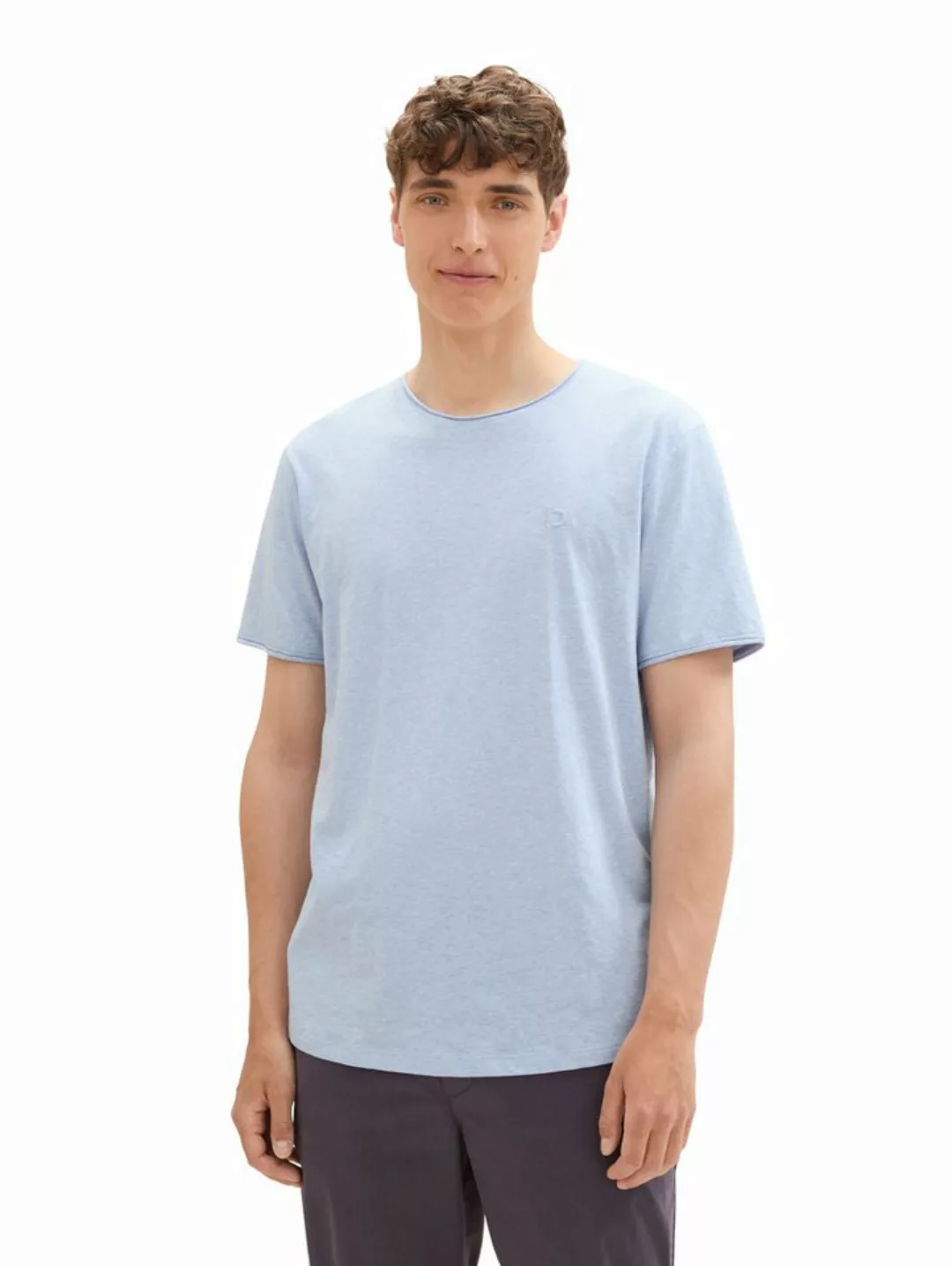 TOM TAILOR Denim T-Shirt in Melange Optik günstig online kaufen