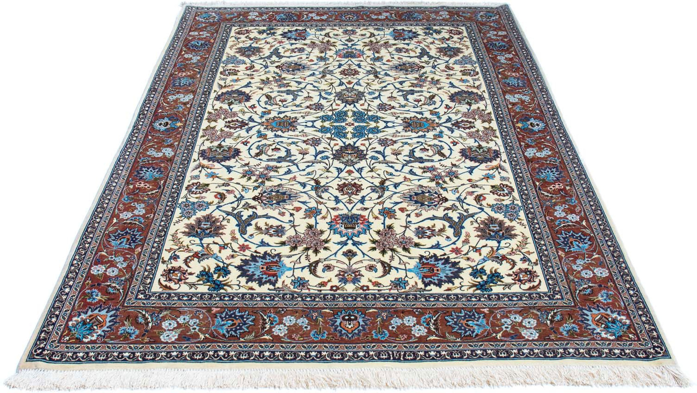 morgenland Orientteppich »Perser - Ghom - 215 x 137 cm - beige«, rechteckig günstig online kaufen