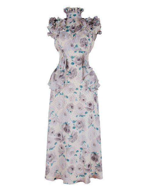 RUA & RUA Maxikleid Romantisches Cut Out Kleid aus Seide günstig online kaufen