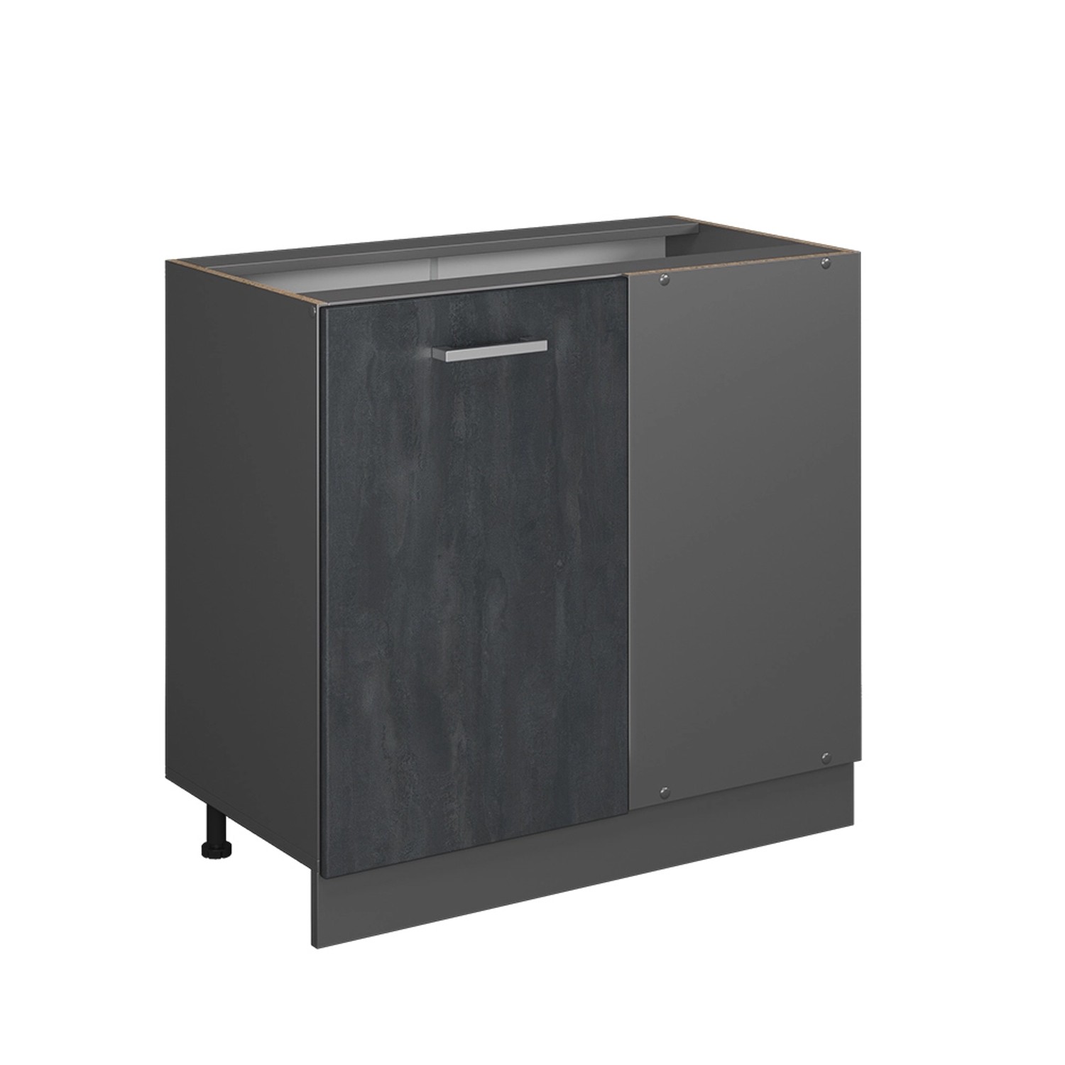 Vicco Eckunterschrank R-Line, Schwarz Beton/Anthrazit, 86 günstig online kaufen