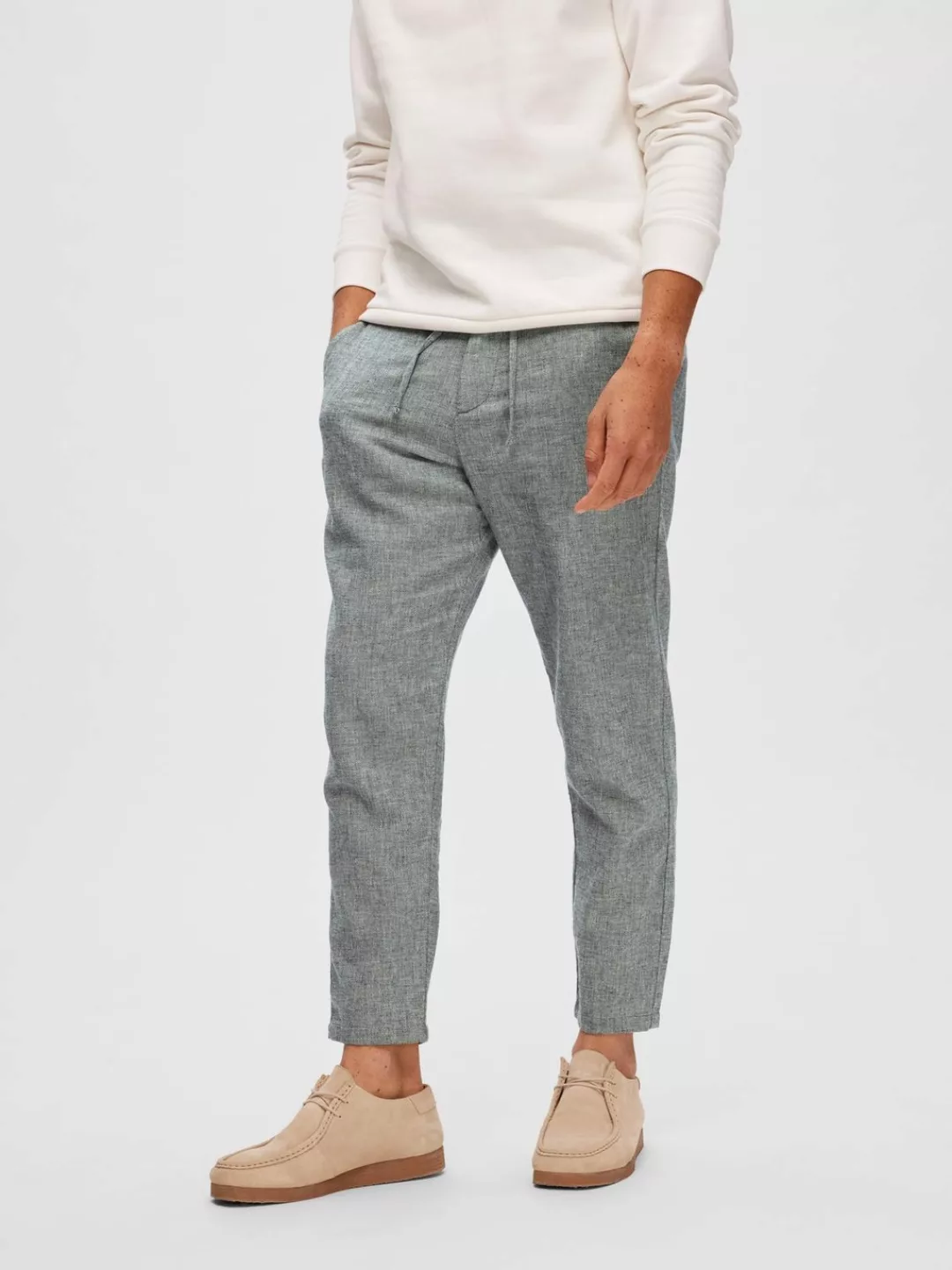 Selected Herren Chino Hose SLHCOMFORT-BRODY LINEN Comfort Fit günstig online kaufen