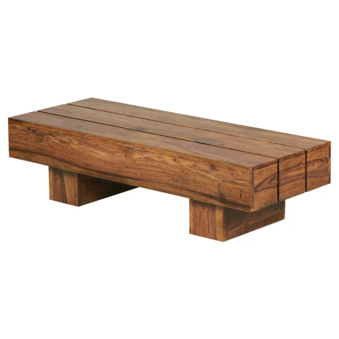 Couchtisch LUCCA Massiv-Holz Sheesham 120cm breit Design Wohnzimmer-Tisch d günstig online kaufen