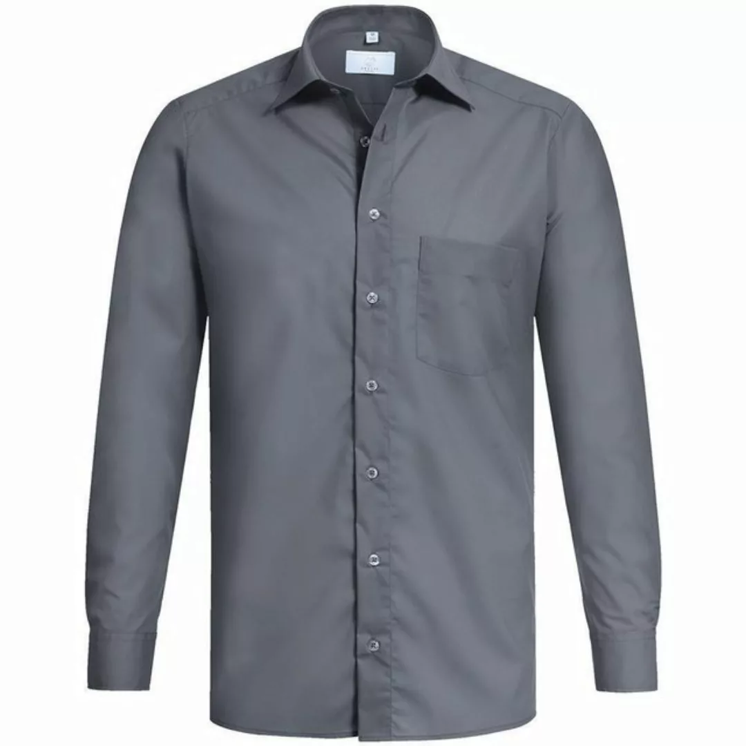 GREIFF Langarmhemd Greiff Corporate Hemd BASIC Herren OEKO TEX® Anthrazit 4 günstig online kaufen