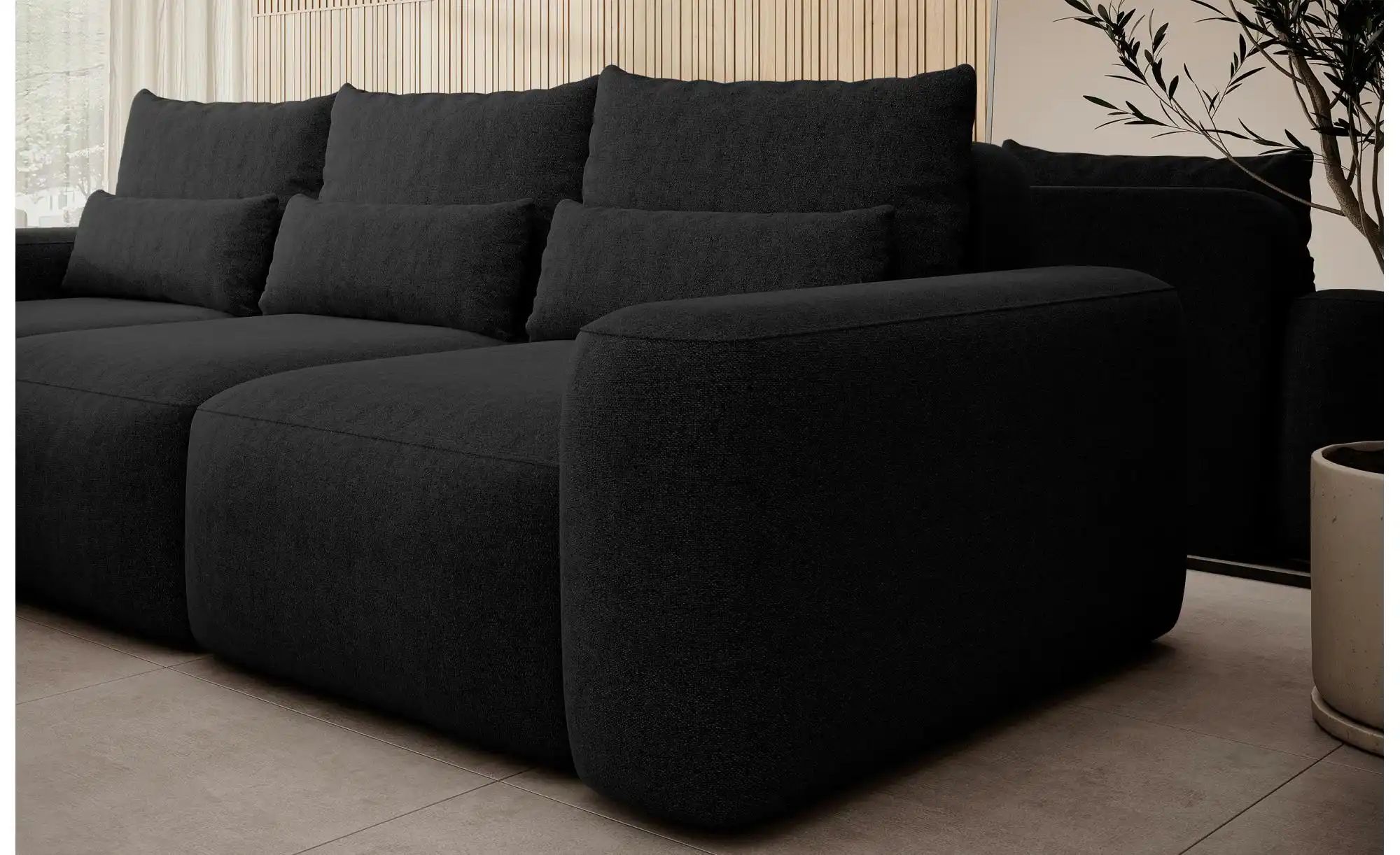 Selsey Ecksofa mit Schlaffunktion Carnos ¦ schwarz ¦ Maße (cm): B: 264 H: 8 günstig online kaufen