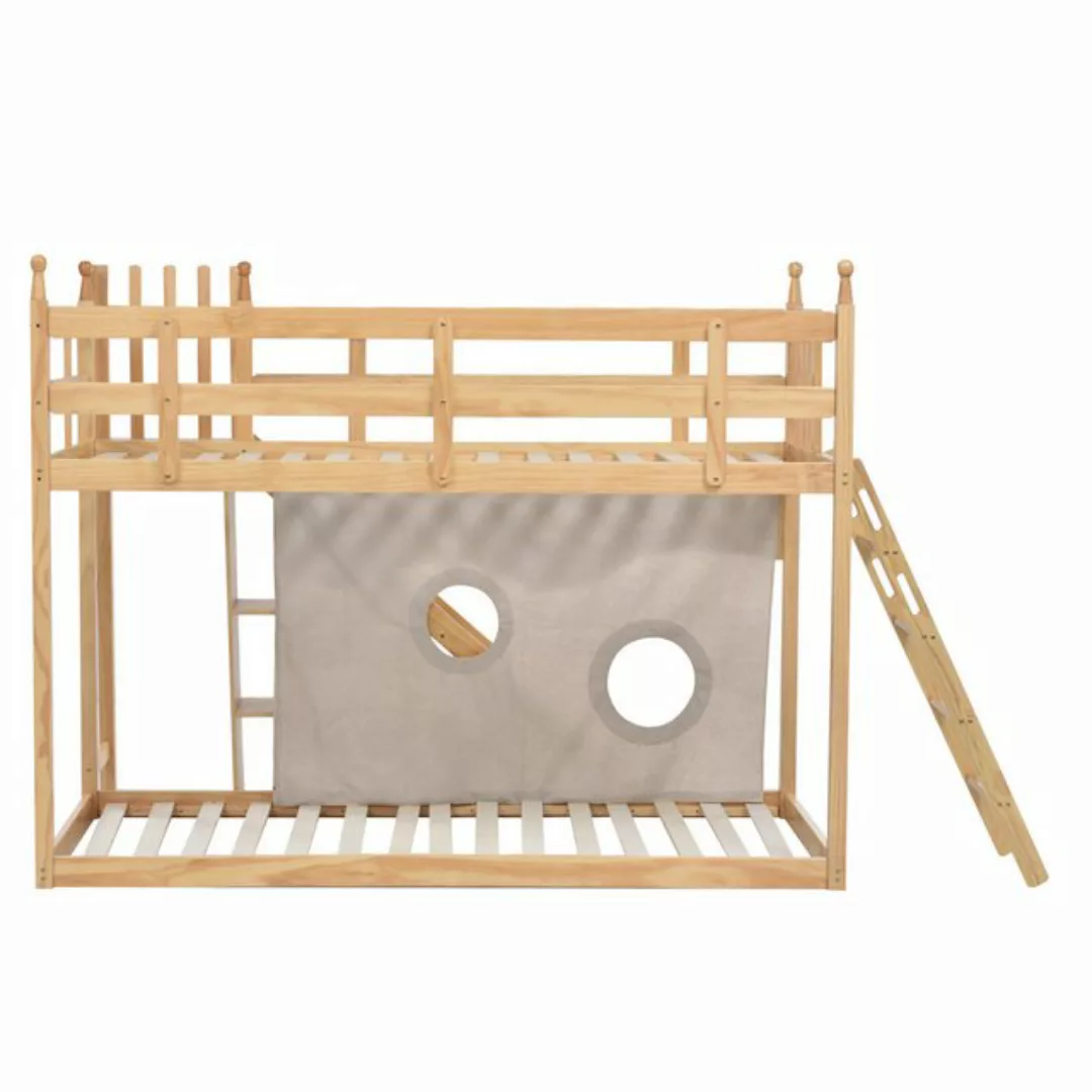 Gotagee Kinderbett Etagenbett Holzbett mit Rutsche Funktionsbett 90x200 cm günstig online kaufen