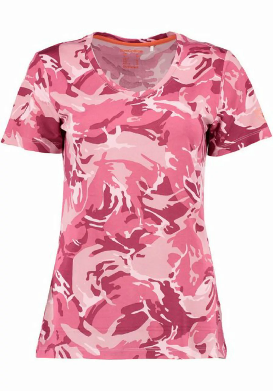 Tom Collins T-Shirt Triku Kurzarmshirt mit Allover-Camouflage-Druck günstig online kaufen