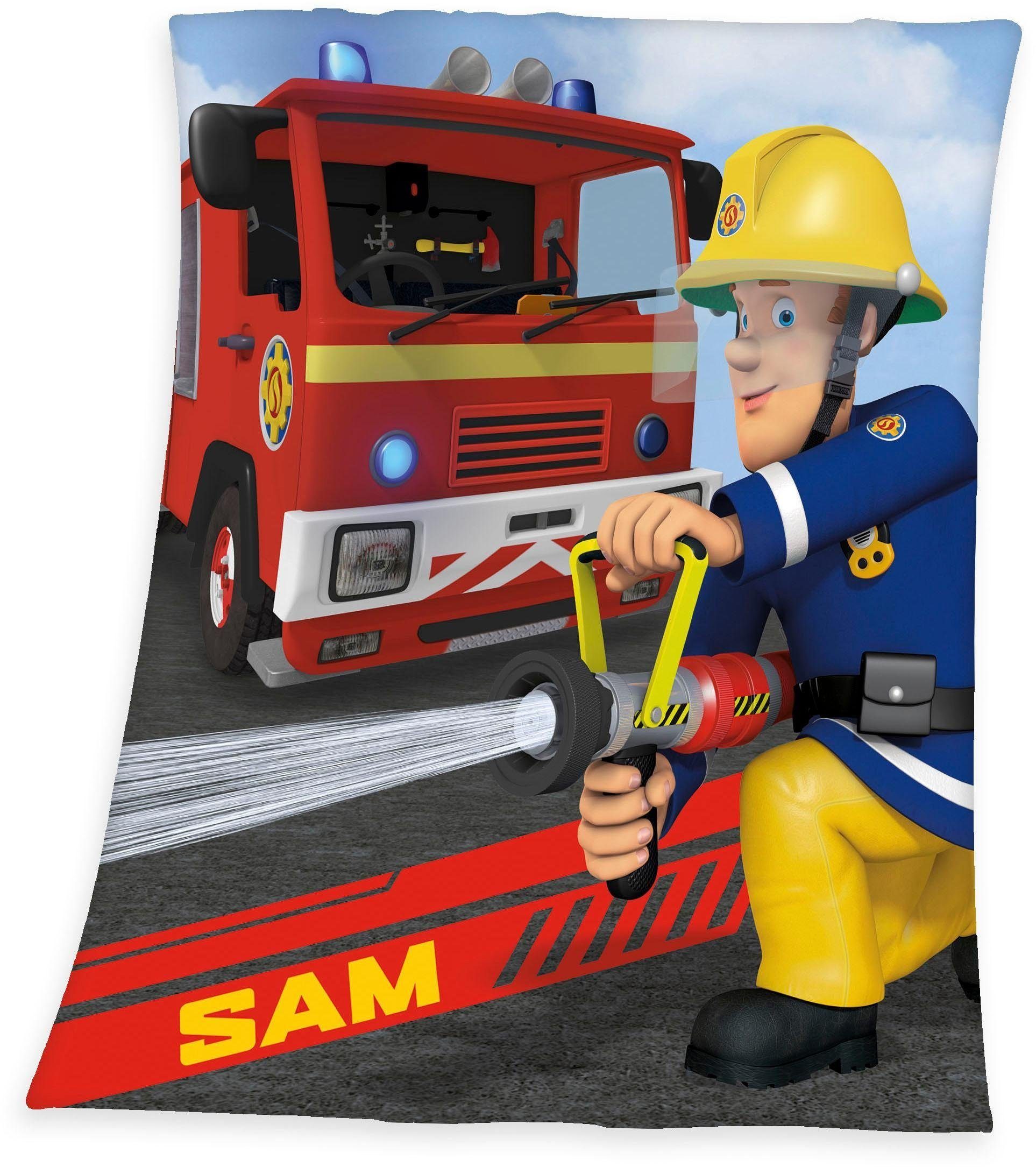 Babydecke Feuerwehrmann Sam Fleecedecke Gr. 130x160 günstig online kaufen