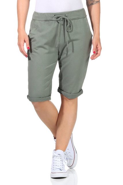 CLEO STYLE Bermudas Sweat Bermuda 1212 Oliv 36-40 günstig online kaufen