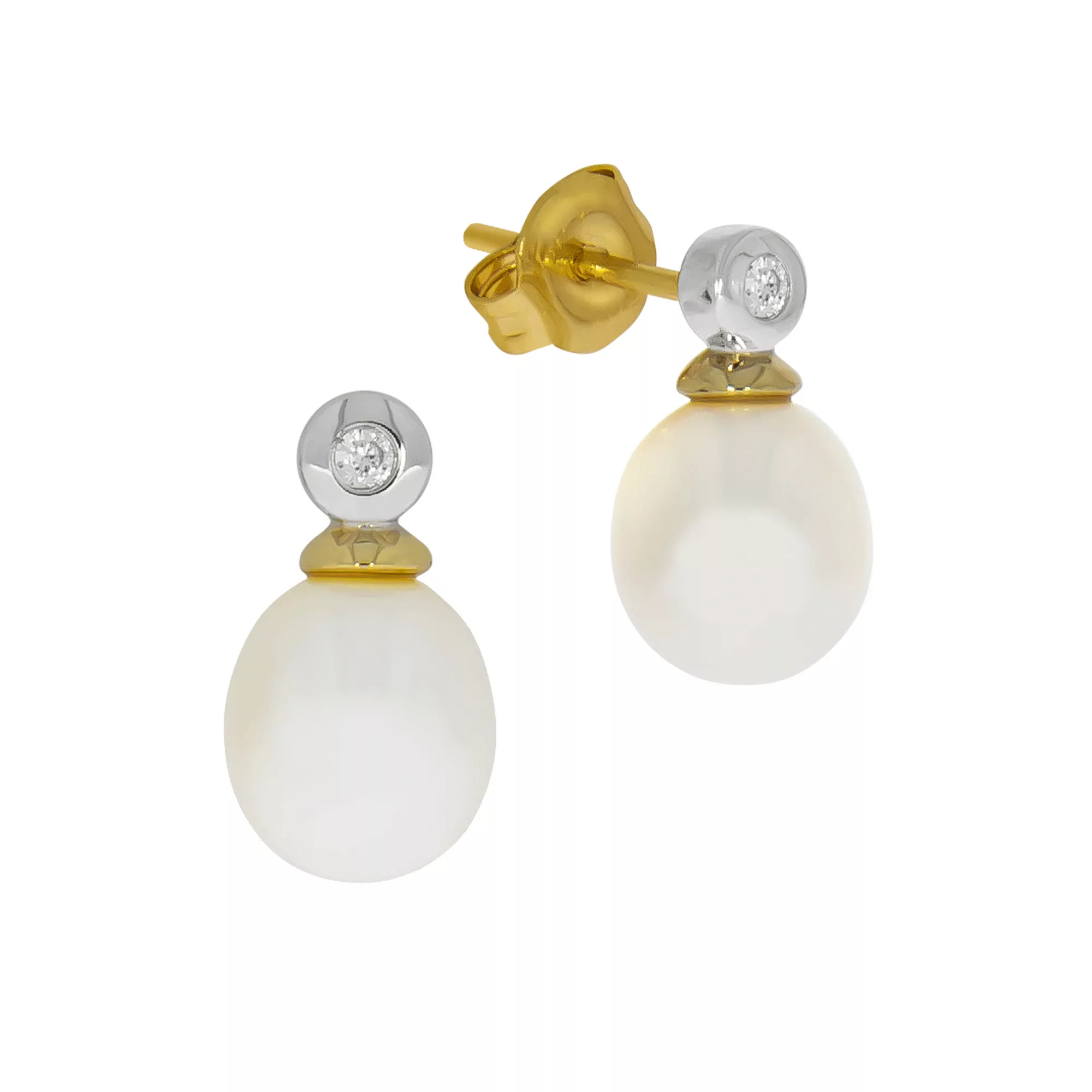 Zeeme Paar Ohrstecker "925 Silber zweifarbig Perle weiß" günstig online kaufen