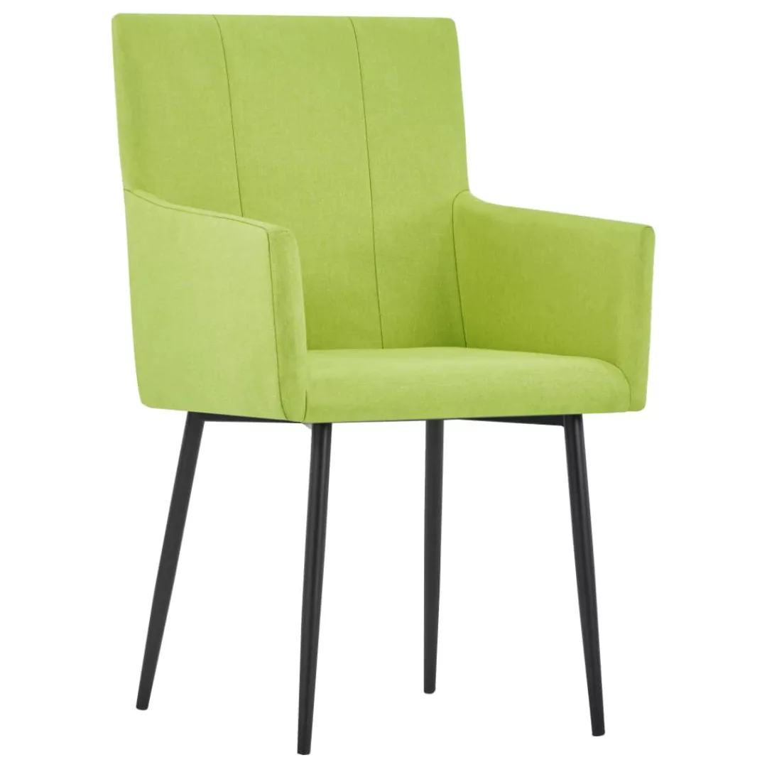 Esszimmerstühle Mit Armlehnen 2 Stk. Grün Stoff günstig online kaufen