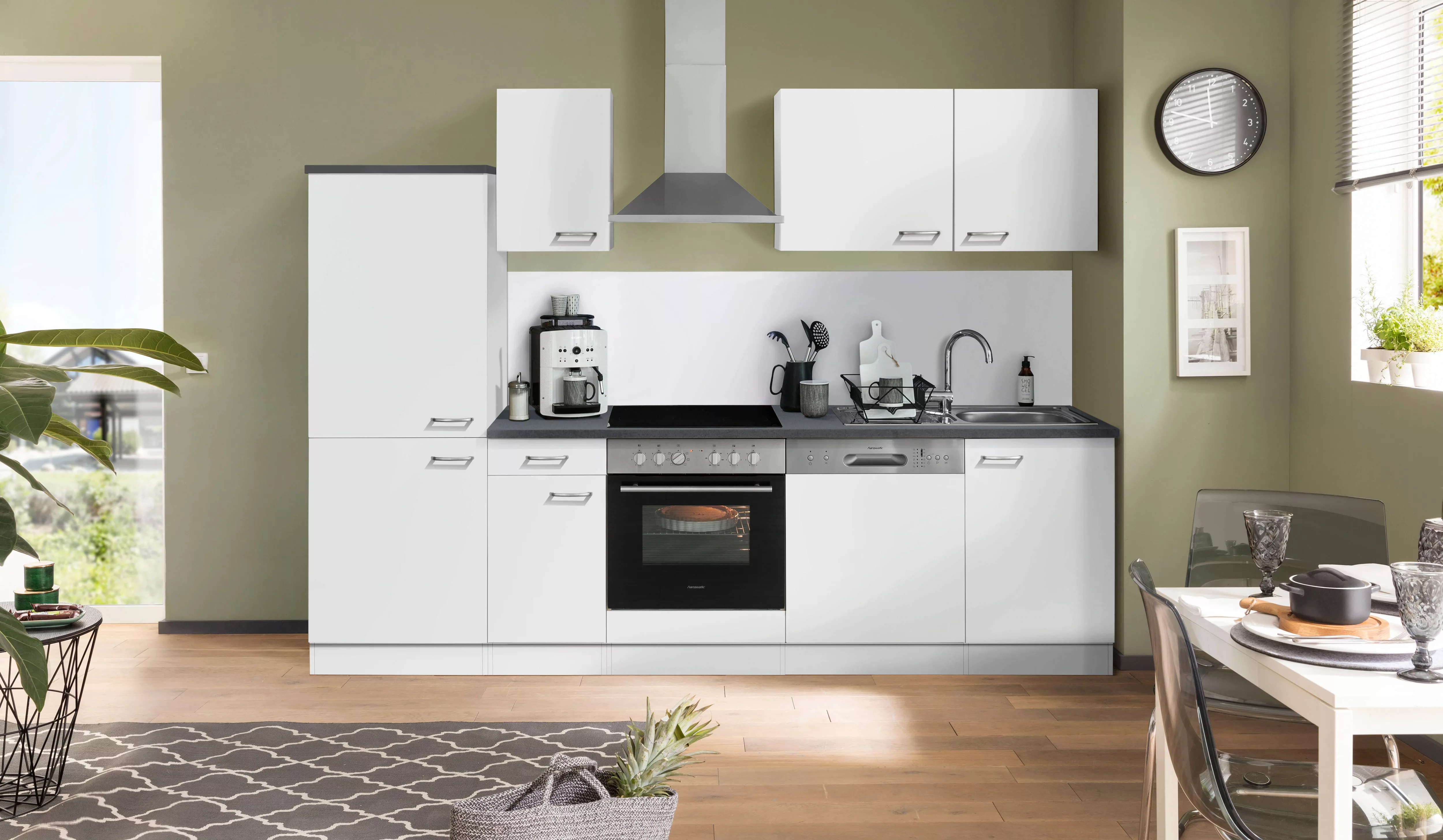 OPTIFIT Küchenzeile "Parare Breite 210 oder 270 cm", mit Hanseatic E-Geräte günstig online kaufen