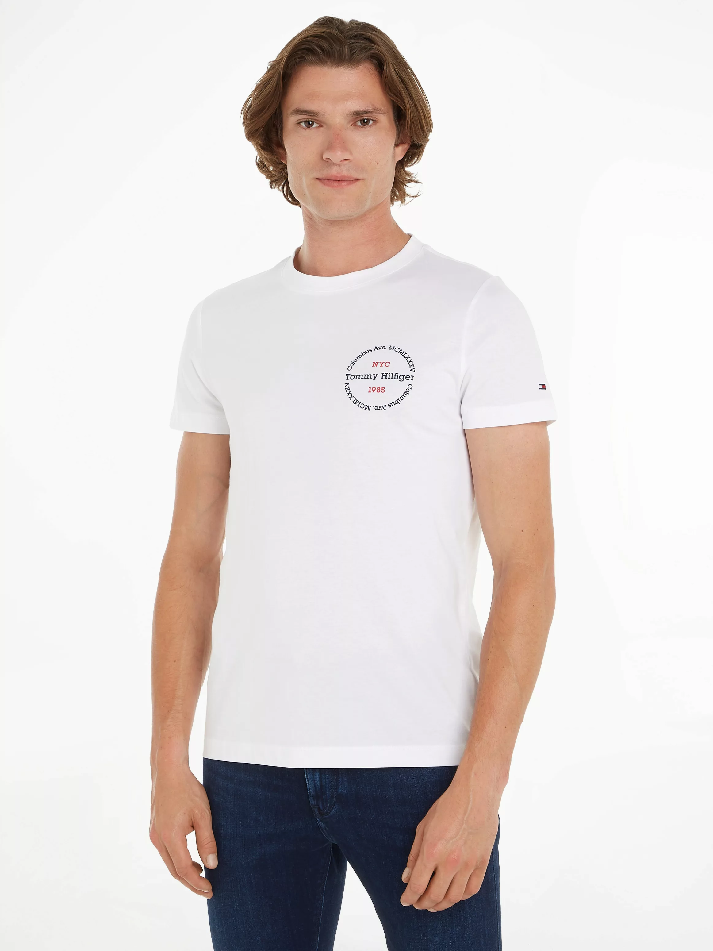 Tommy Hilfiger T-Shirt "HILFIGER ROUNDLE TEE" günstig online kaufen