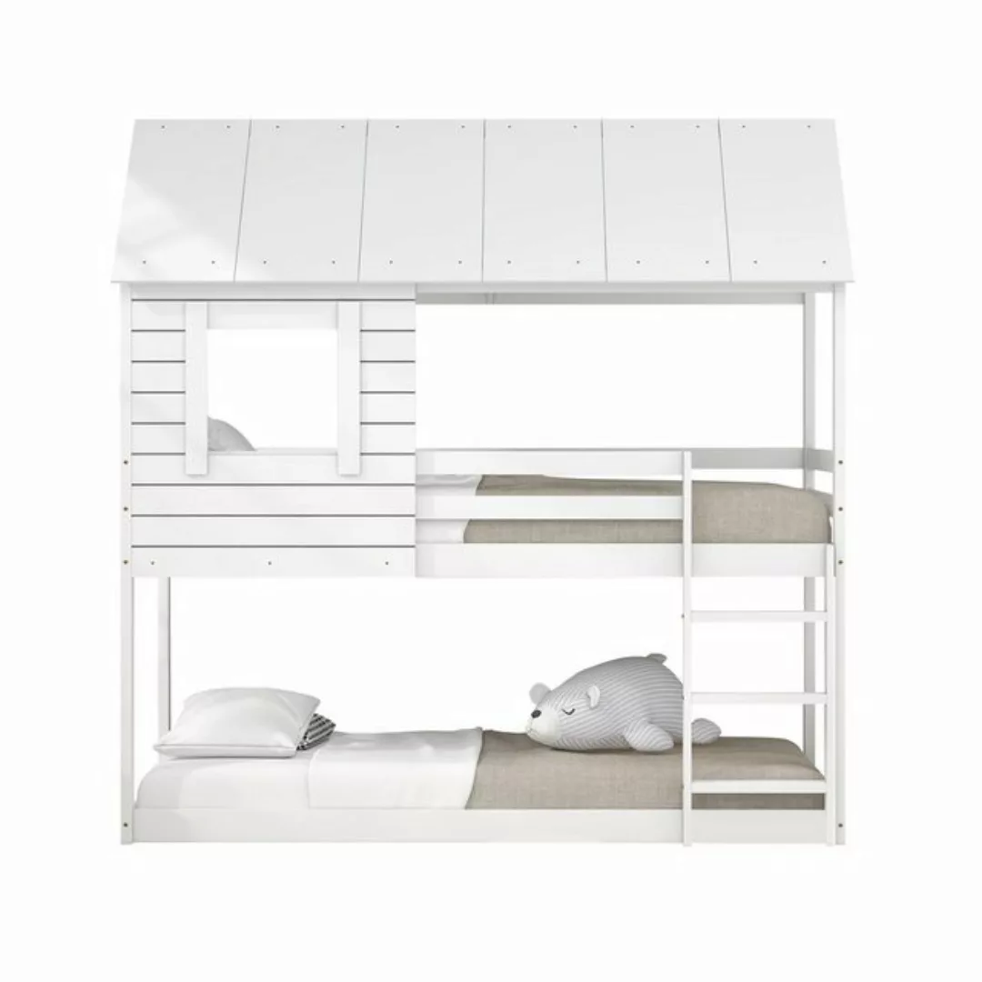 REDOM Bett Kinderbett Holz Etagenbett 90 X 200 cm (mit Dach, Leiter und Lat günstig online kaufen