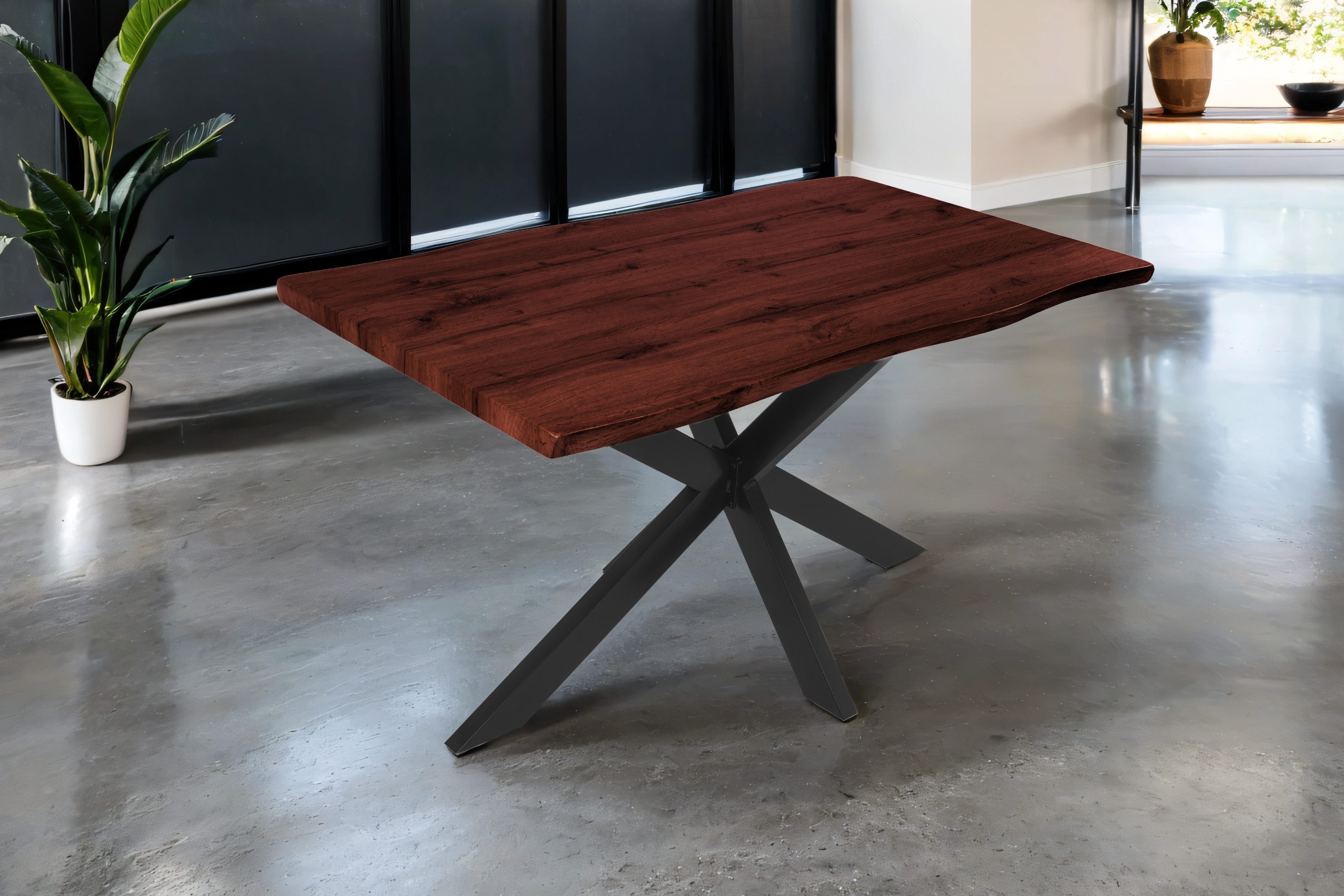SAM® Esstisch TorbenS, verschiedene Holz-Optiken, Spider-Metallgestell, günstig online kaufen