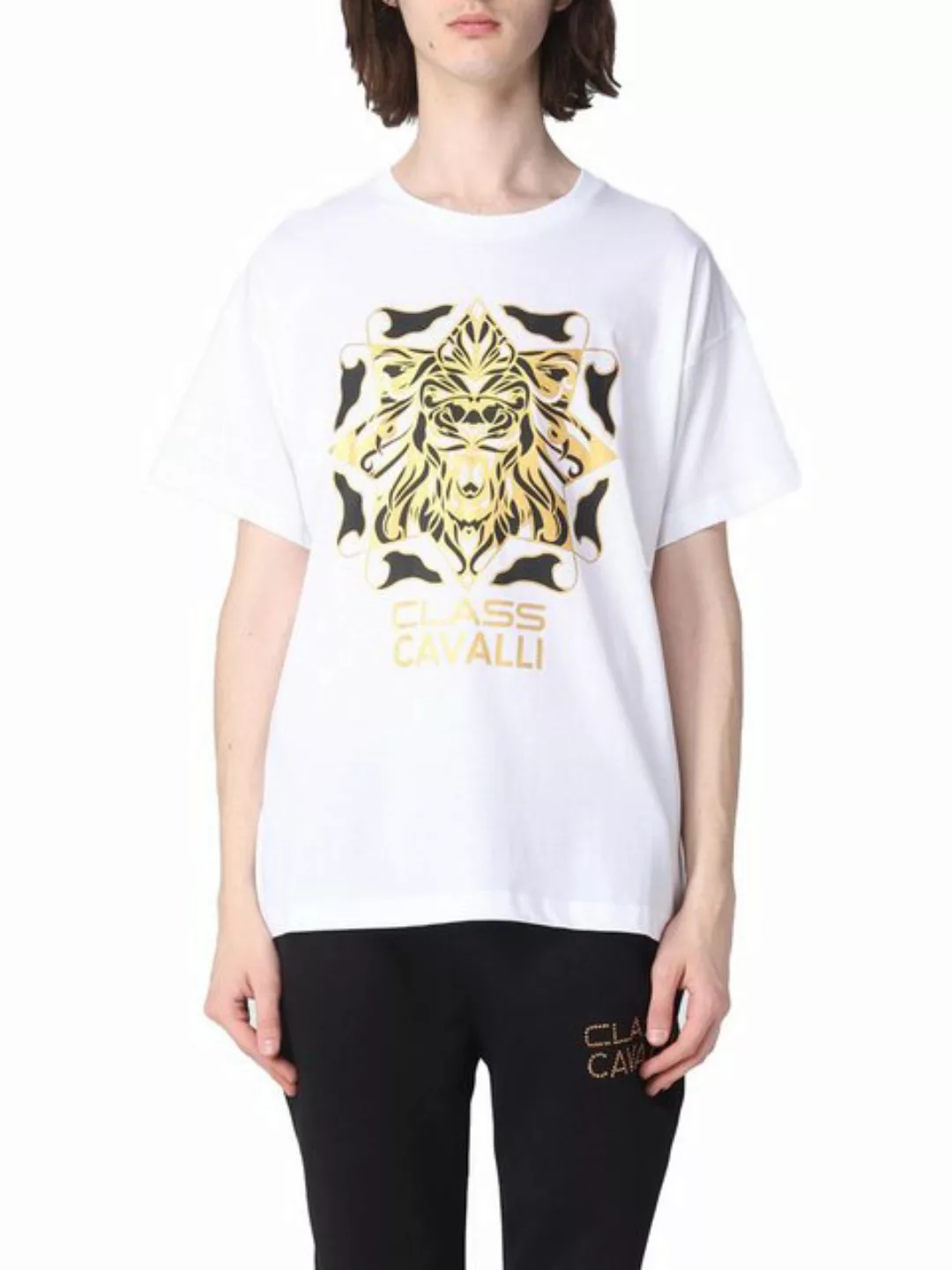 Cavalli Class Sweatshirt Cavalli Class Tshirt weiß Herren günstig online kaufen