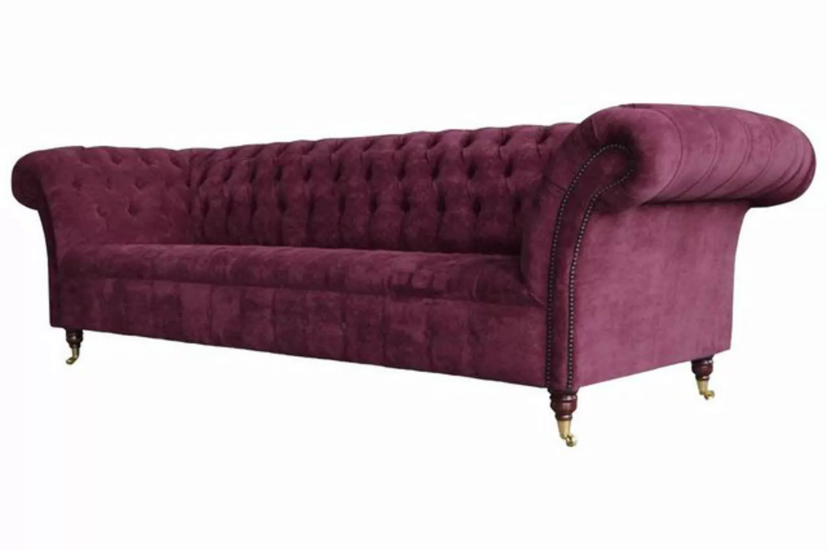 JVmoebel Sofa Chesterfield Design Couch Polster Textil Sofa Couchen 3er Sit günstig online kaufen