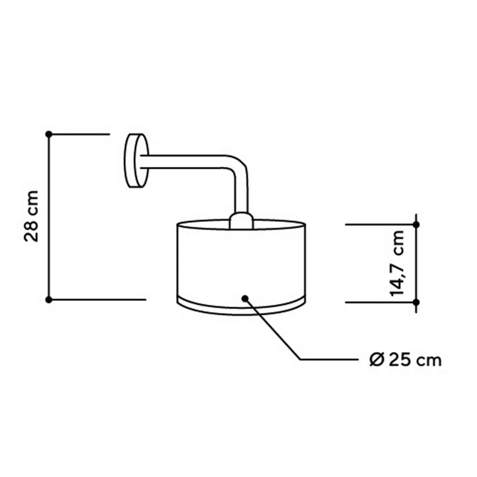 ALMUT 2610 Wandlampe Ø 25cm, Heu pur günstig online kaufen