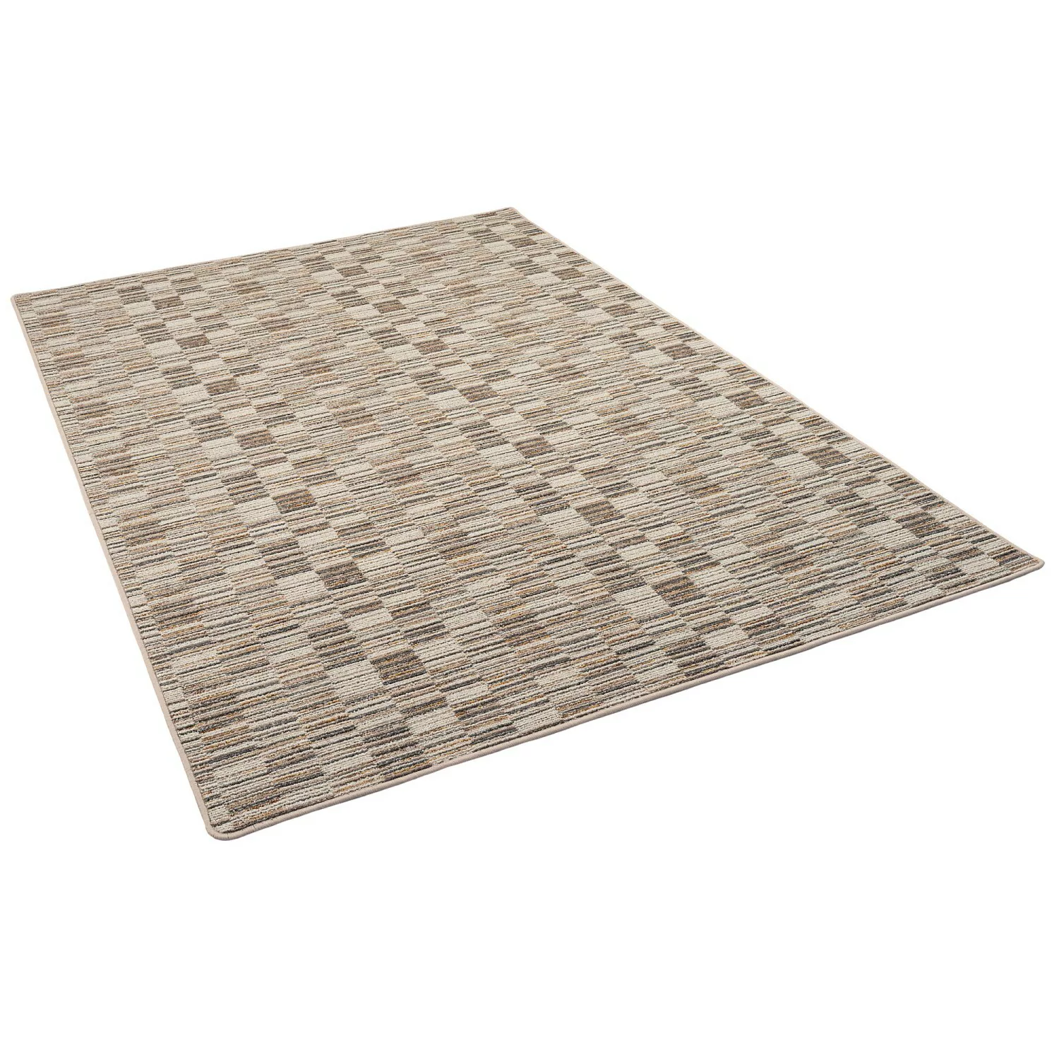 Snapstyle Streifenberber Teppich Modern Stripes Beige 100x100cm günstig online kaufen