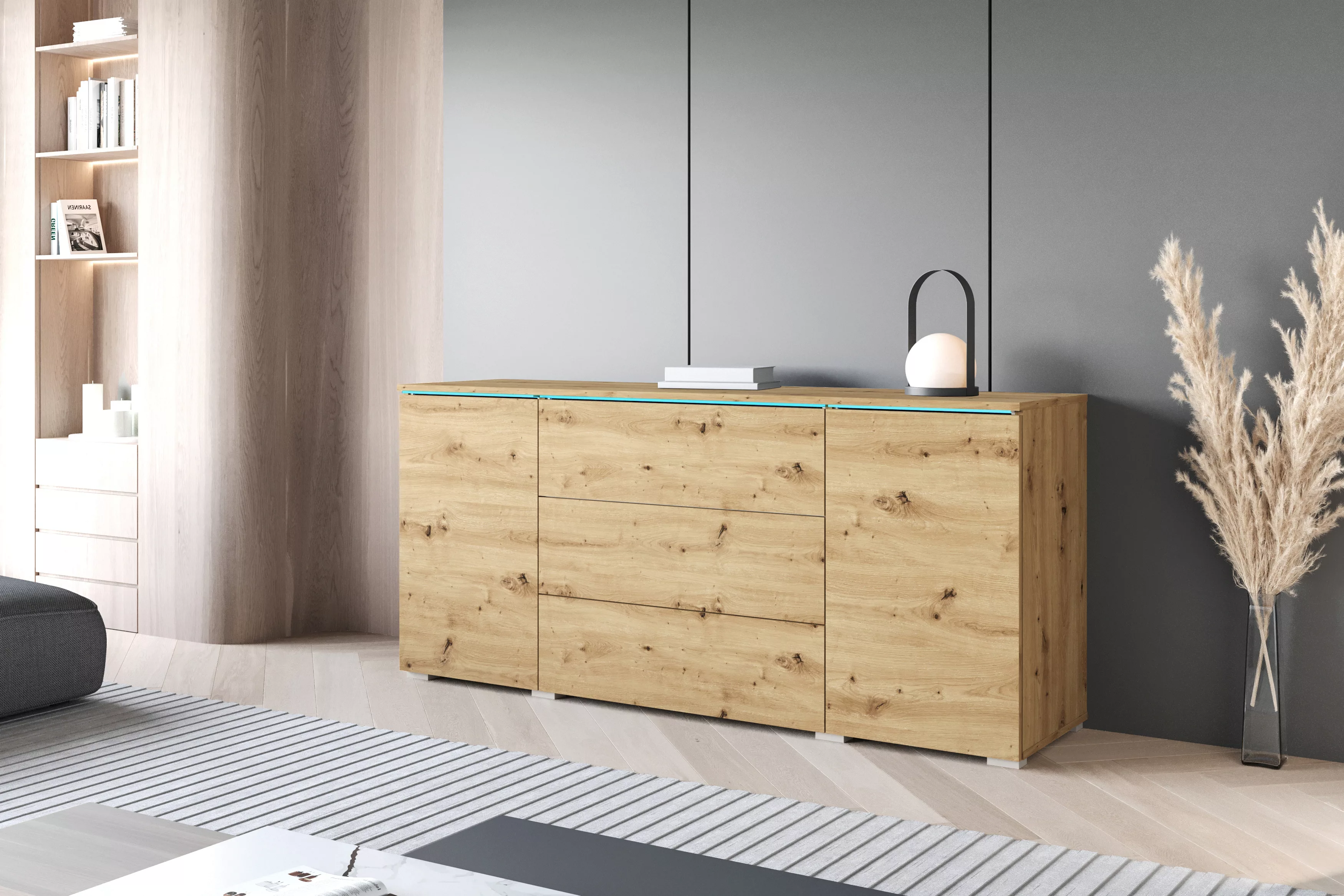 INOSIGN Sideboard "VERA, grifflos", verstellbare Einlegeböden, Wahlweise mi günstig online kaufen