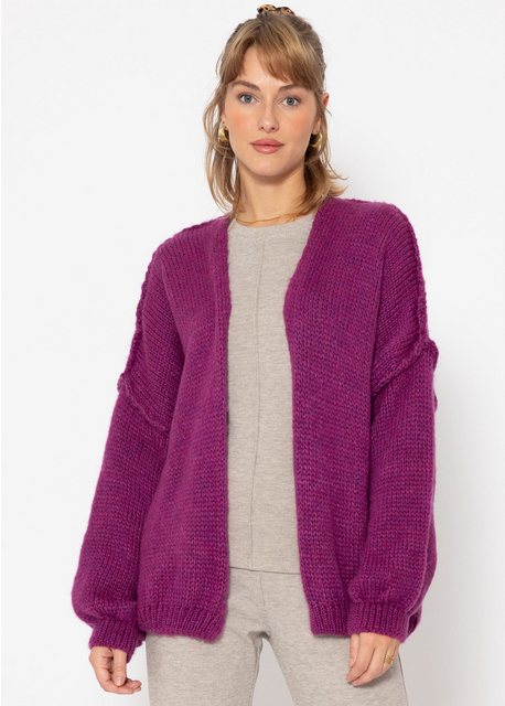 SASSYCLASSY Cardigan Offen fallende Strickjacke Damen Lässiger Cardigan Dam günstig online kaufen