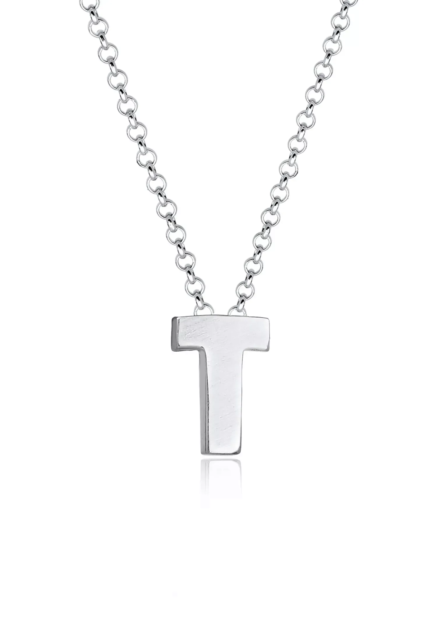 Elli Kette mit Anhänger "Buchstabe T Initialen Trend Minimal 925 Silber" günstig online kaufen