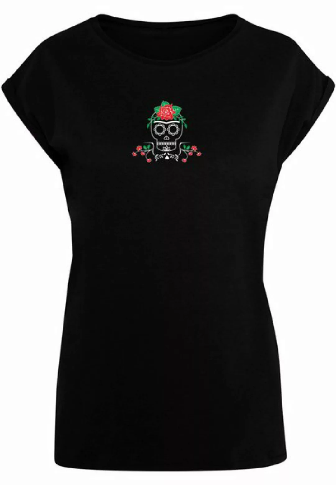 Merchcode T-Shirt Merchcode Damen Ladies Frida Kahlo - Death Extended Shoul günstig online kaufen