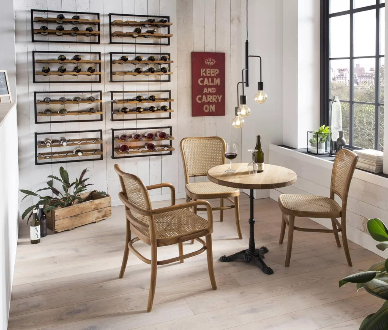 SIT Esszimmerstuhl, mit Wiener Geflecht, Armlehnstuhl in geschwungener Form günstig online kaufen