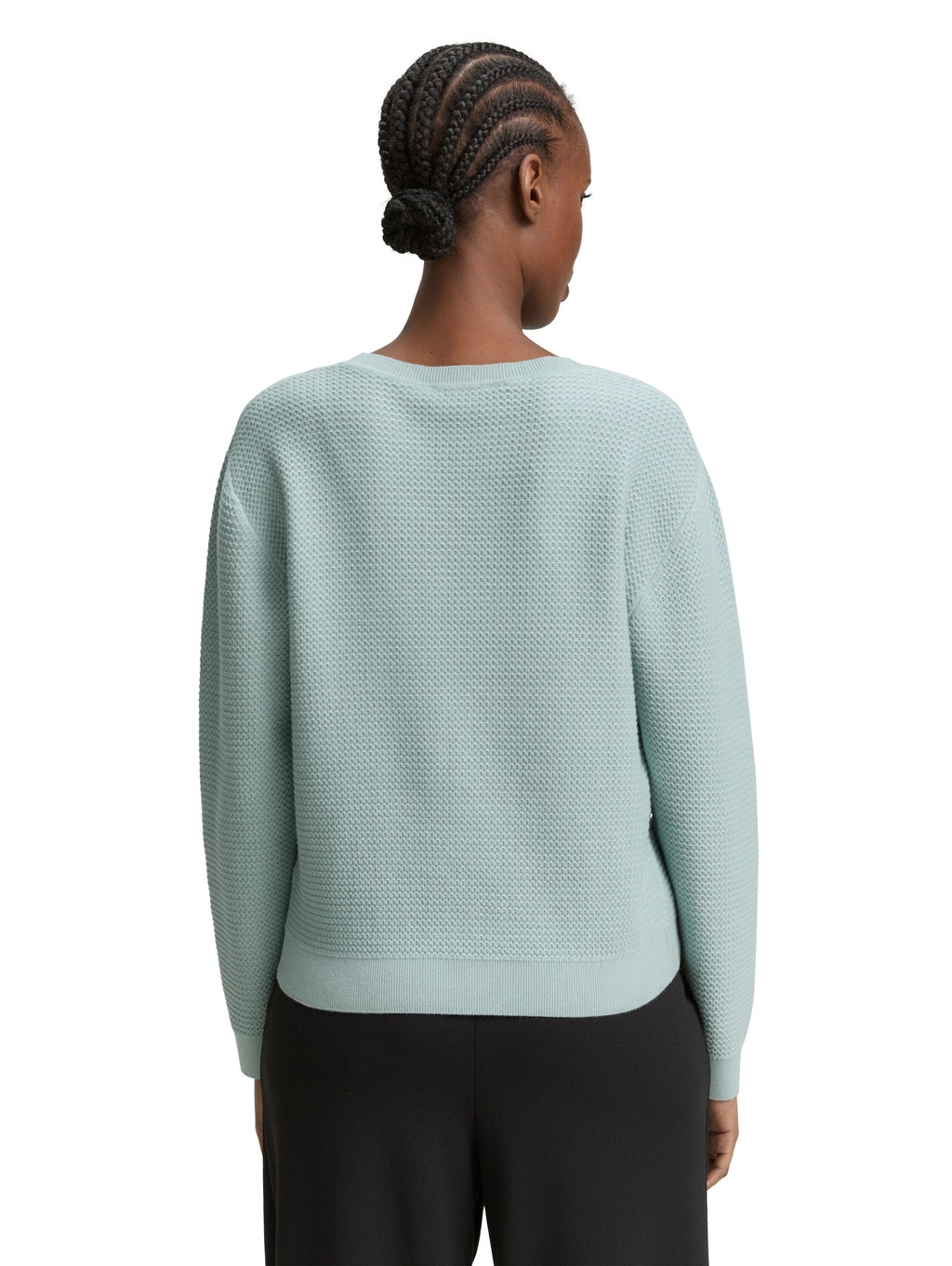 TOM TAILOR Denim Strickpullover, mit Rippbündchen günstig online kaufen