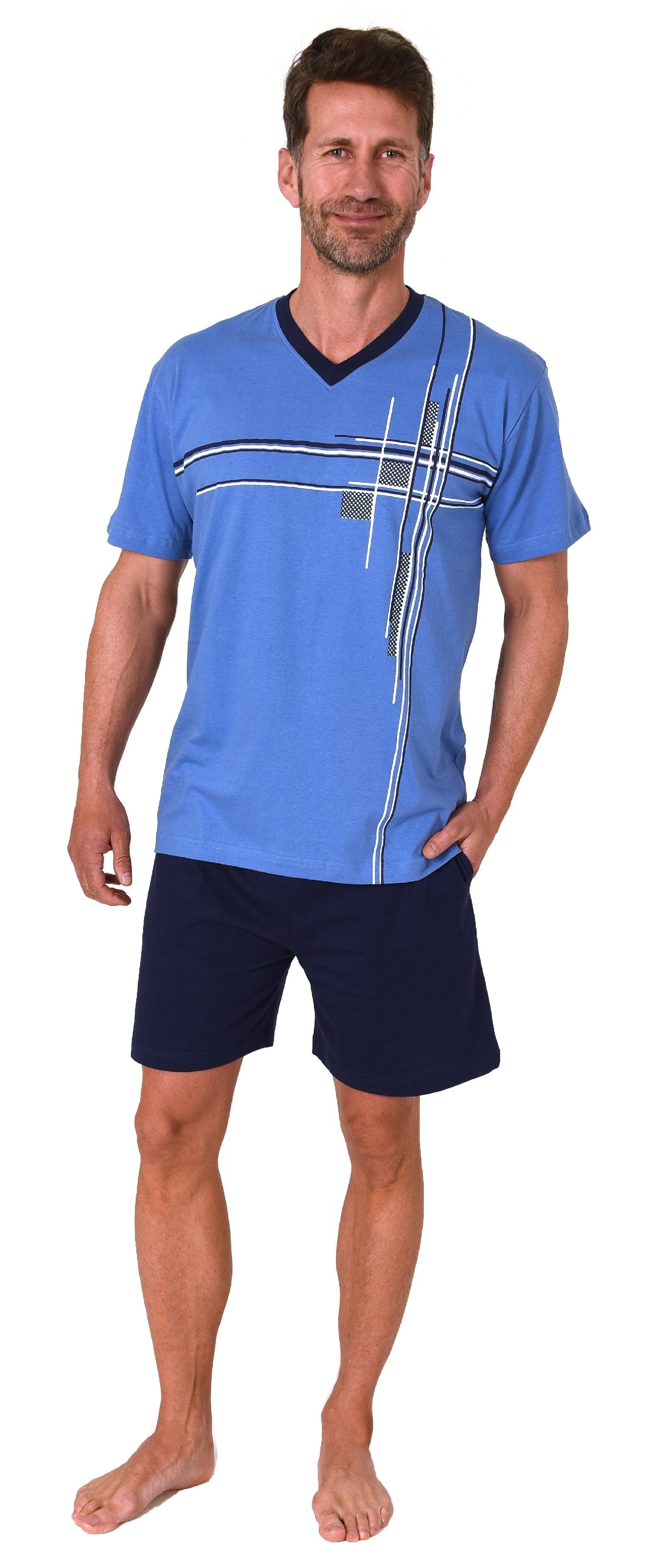 Normann Pyjama Herren Shorty Schlafanzug kurzarm günstig online kaufen