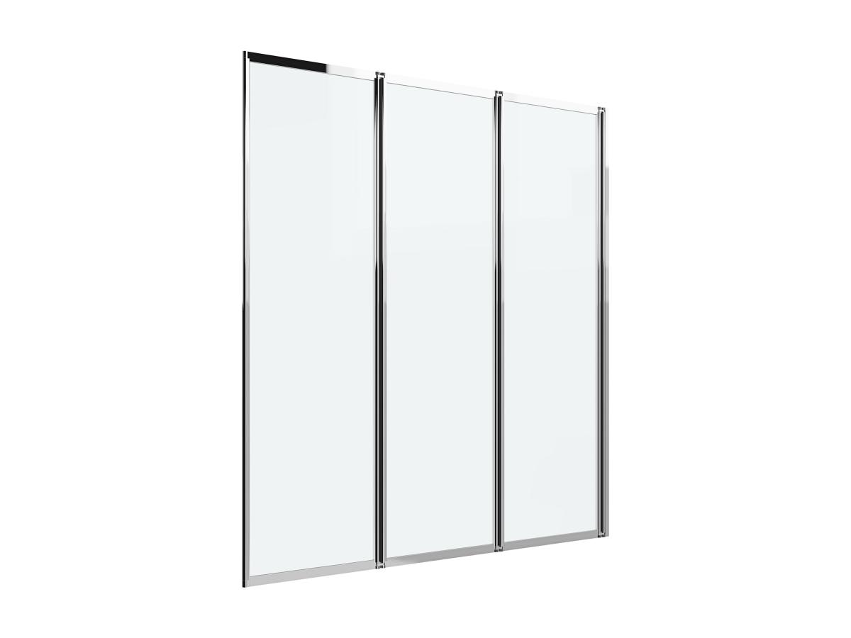 Duschtrennwand Badewanne klappbar - Metall - Chromfarben - 120 x 140 cm - D günstig online kaufen