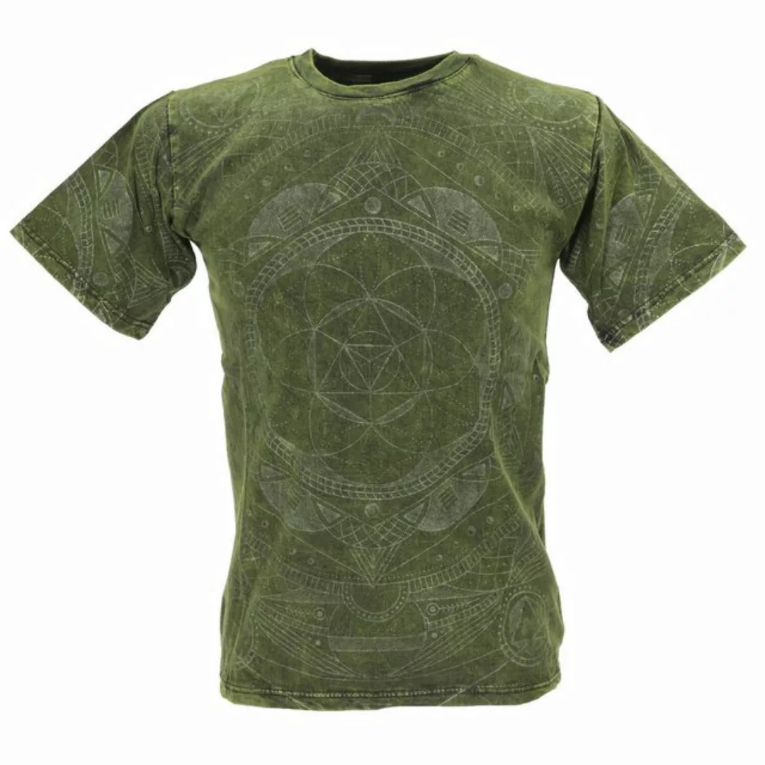 Guru-Shop T-Shirt Tibet & Buddhist Art T-Shirt, Flower of Life.. alternativ günstig online kaufen