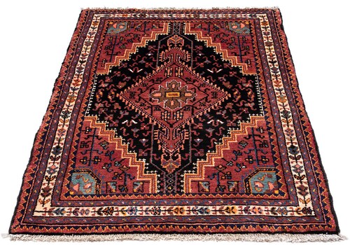 morgenland Wollteppich »Hosseinabad Medaillon Blu 157 x 105 cm«, rechteckig günstig online kaufen