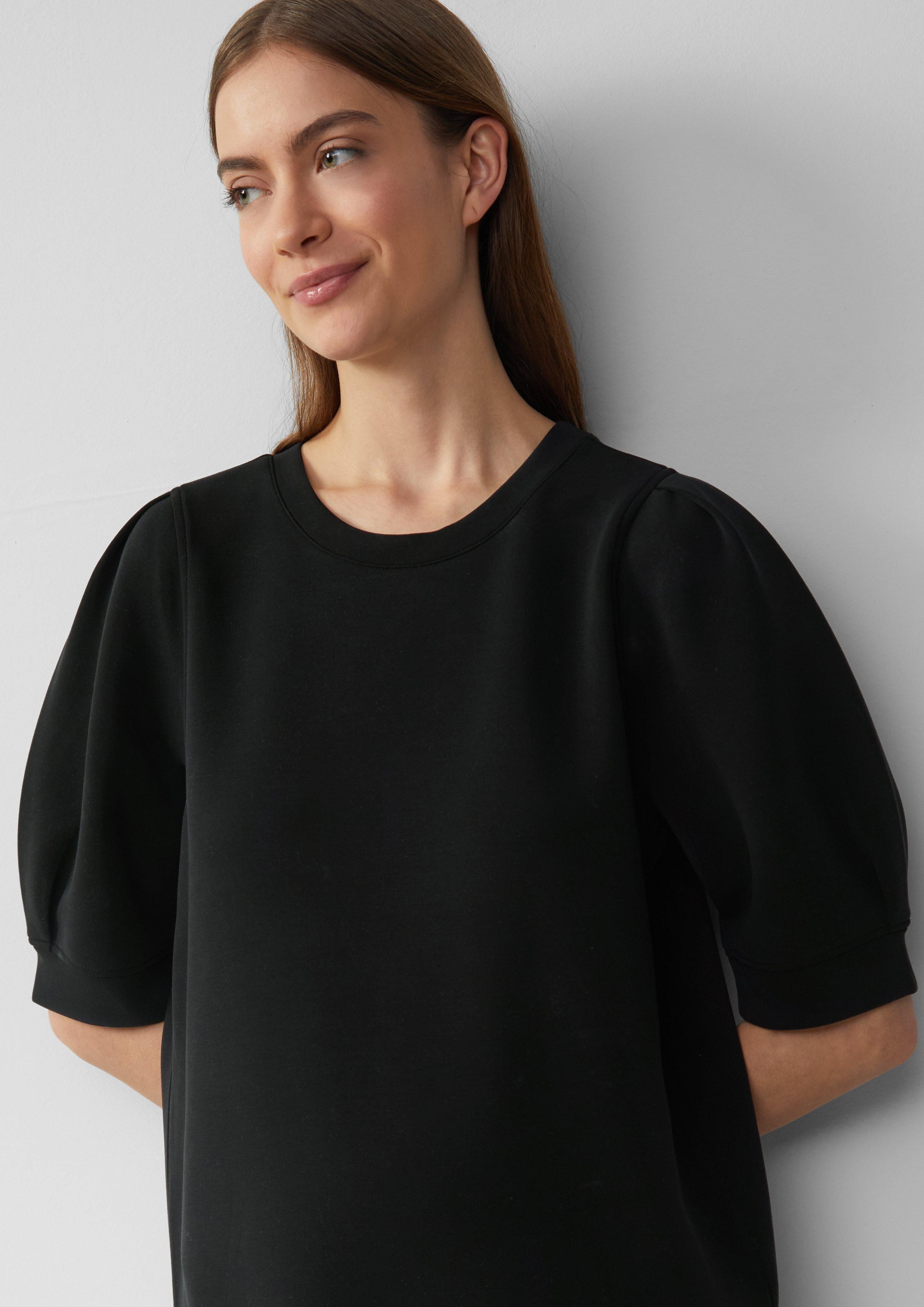 s.Oliver Minikleid Kurzes Scuba-Kleid mit Puffärmeln günstig online kaufen