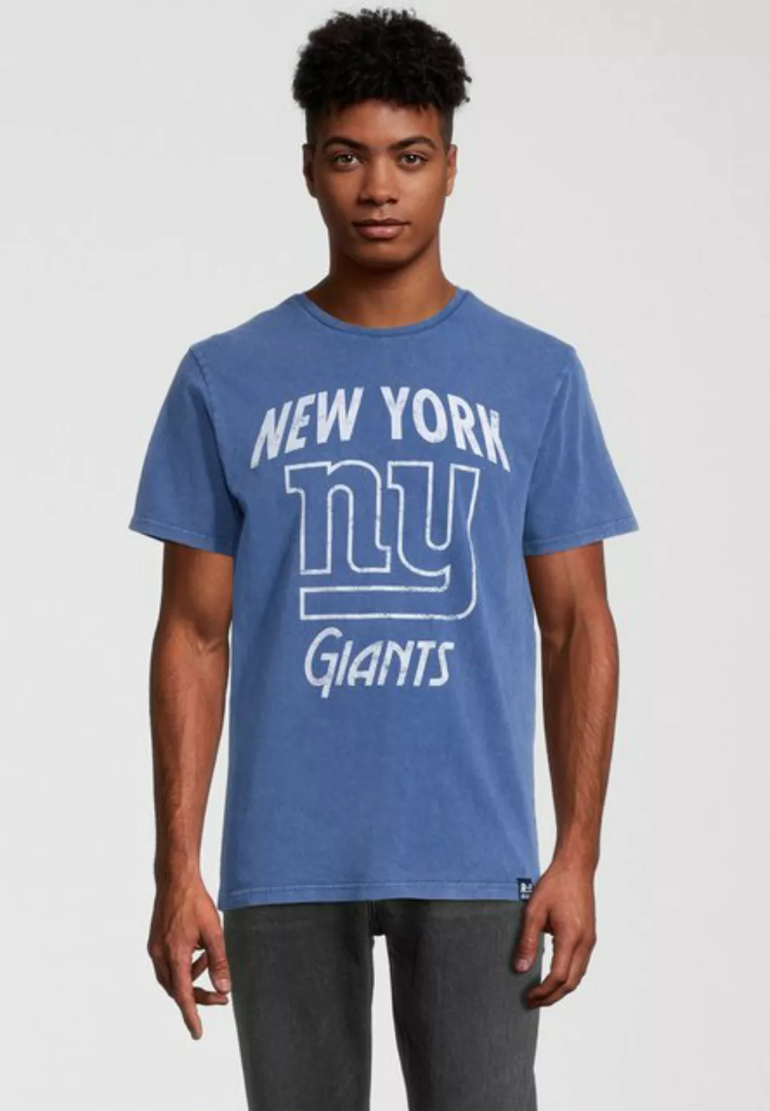 Recovered T-Shirt NFL NY Giants Logo GOTS zertifizierte Bio-Baumwolle günstig online kaufen