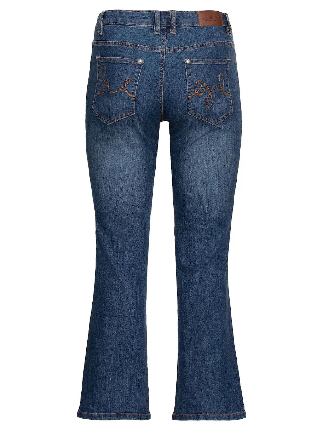 Sheego Bootcut-Jeans Große Größen in 5-Pocket-Form, mit Used-Effekten günstig online kaufen
