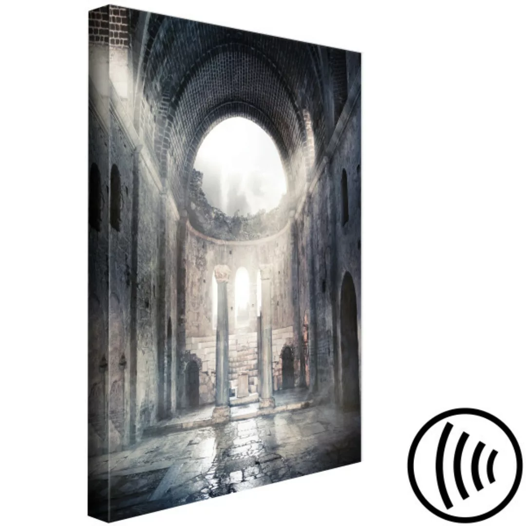 Bild auf Leinwand Ruinen der Kathedrale - fantasievolle Architektur mit Him günstig online kaufen