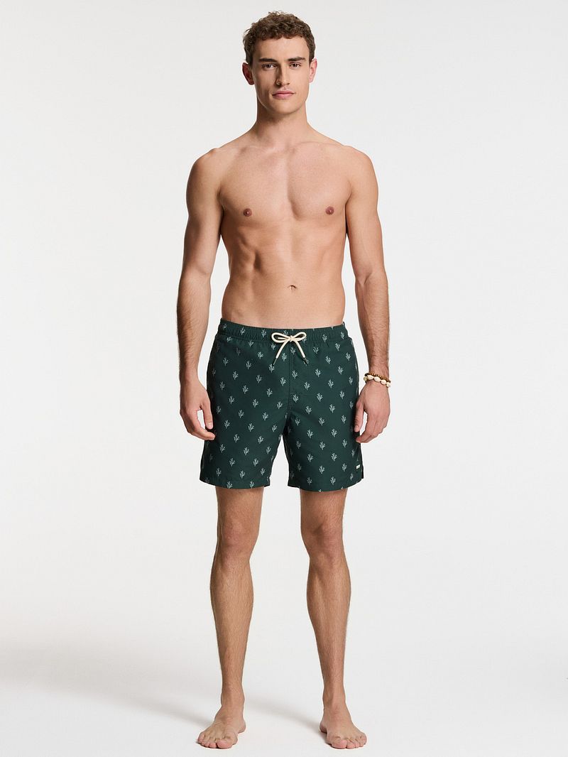 Shiwi Badeshorts Mike Sketched Coral Dunkelgrün - Größe L günstig online kaufen