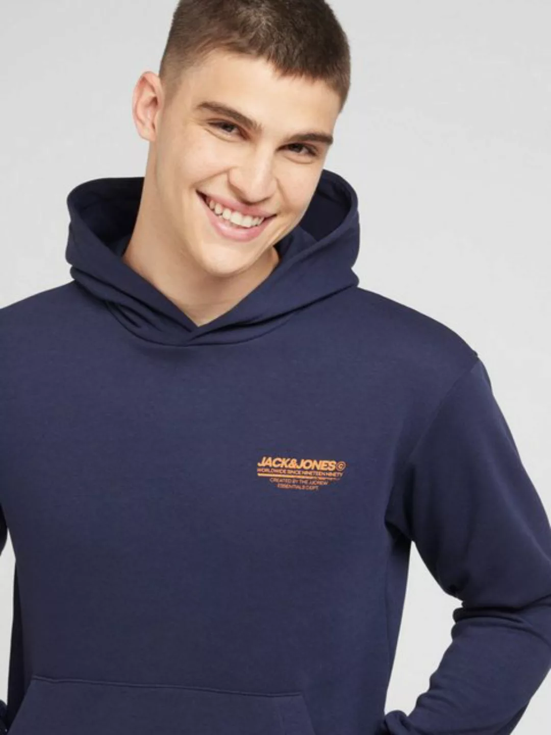 Jack & Jones Herren Hoodie Kapuzenpullover JJOLIVE- Relaxed Fit günstig online kaufen