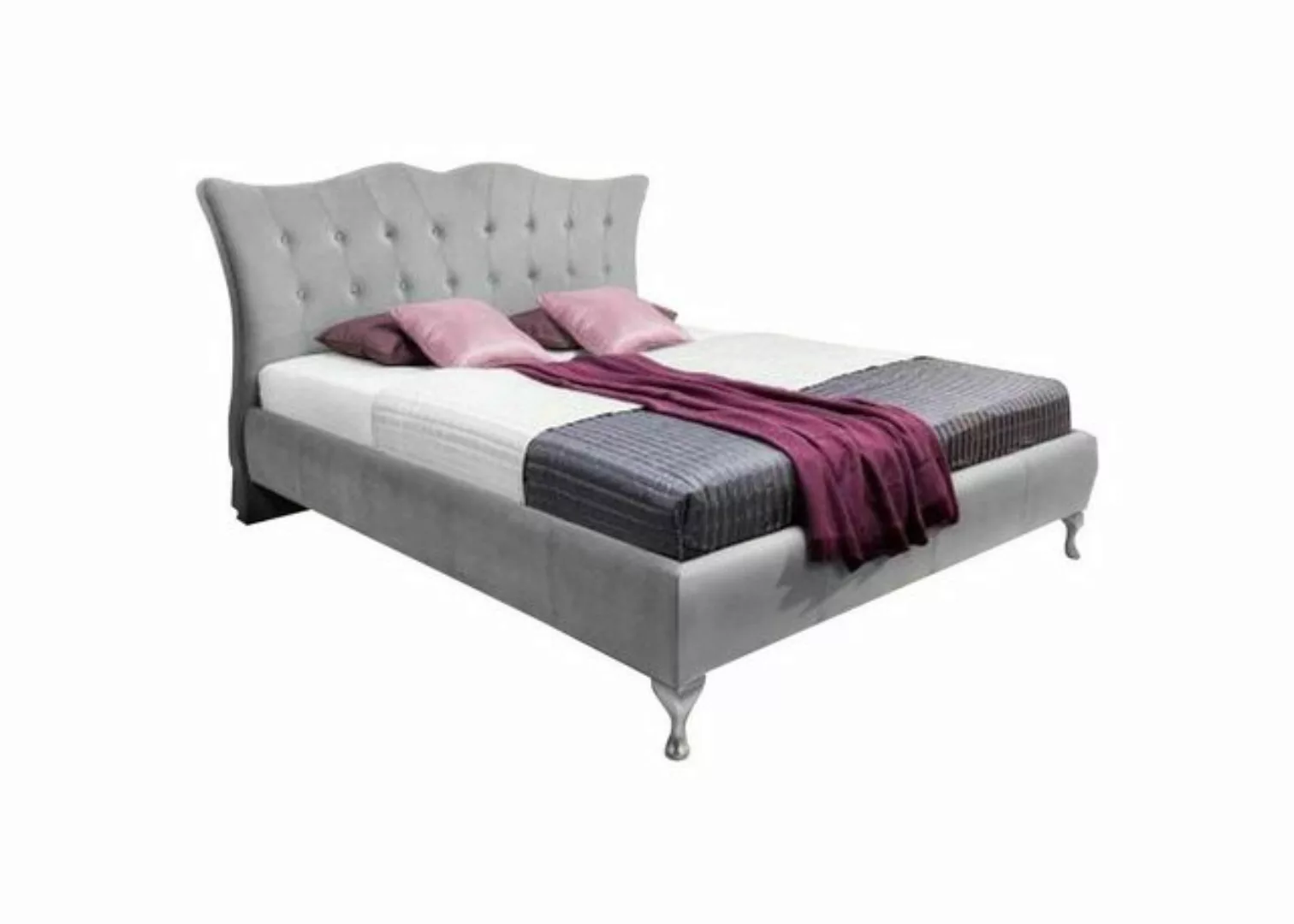 Xlmoebel Bett Klassisches Chesterfield Bett Textil Stoff Doppelbett Schlafz günstig online kaufen