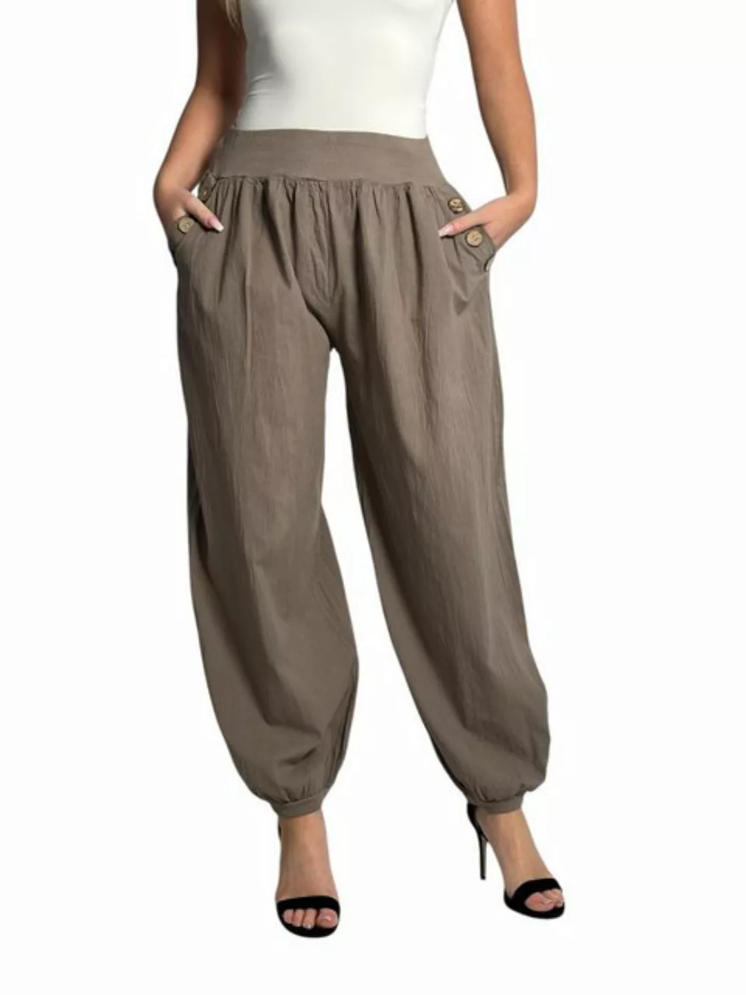 Mississhop Haremshose Damen Baumwolle Aladinhose Unifarbe Hose Sommerhose M günstig online kaufen