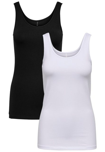 ONLY Shirttop Tank Top 2-er Stück Pack Basic Shirt Set ONLLIVE (2-tlg) ONLL günstig online kaufen